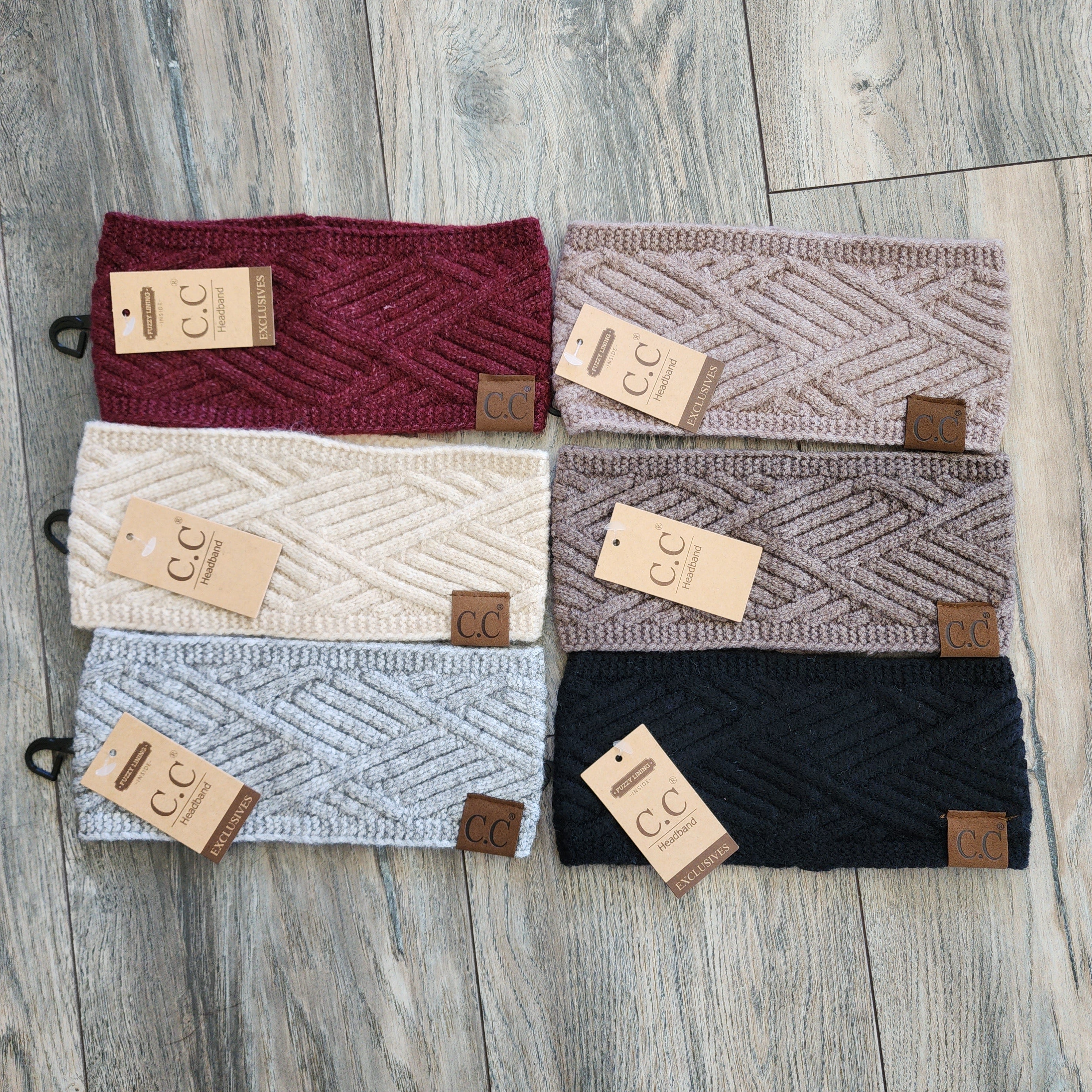 CC Diagonal Criss-Cross Patterned Head Wrap