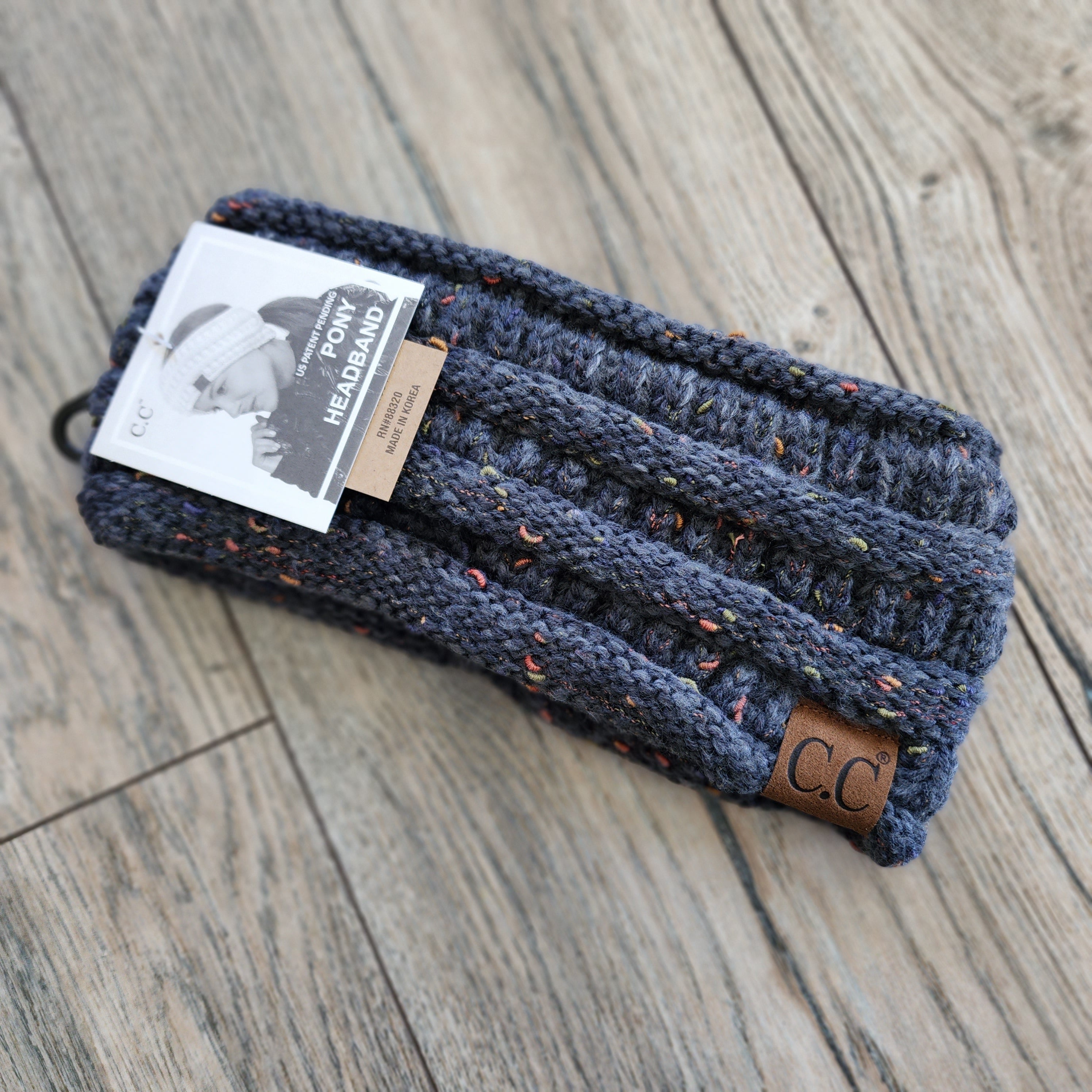 CC Ombre Ribbed Flecked Ponytail Headband