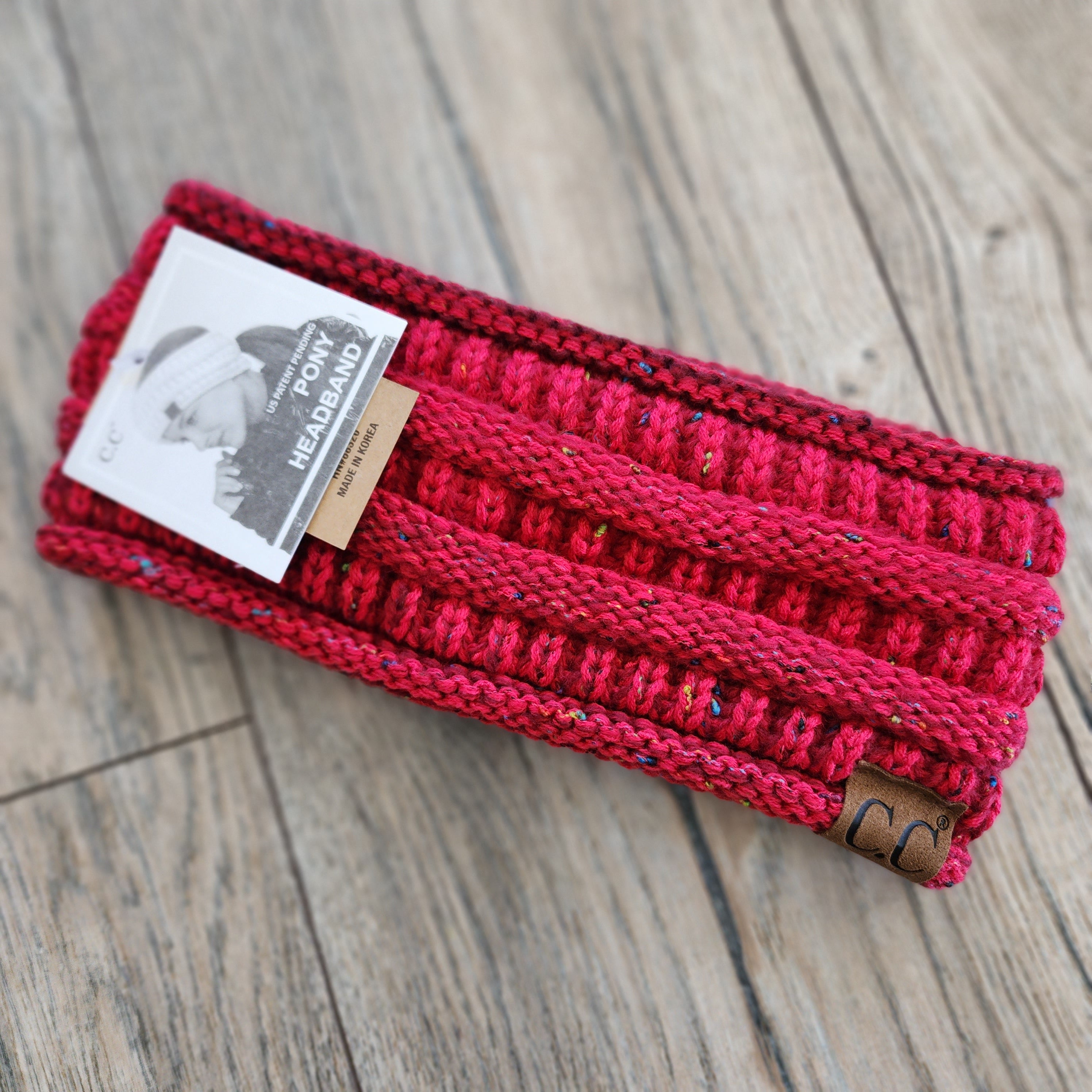 CC Ombre Ribbed Flecked Ponytail Headband