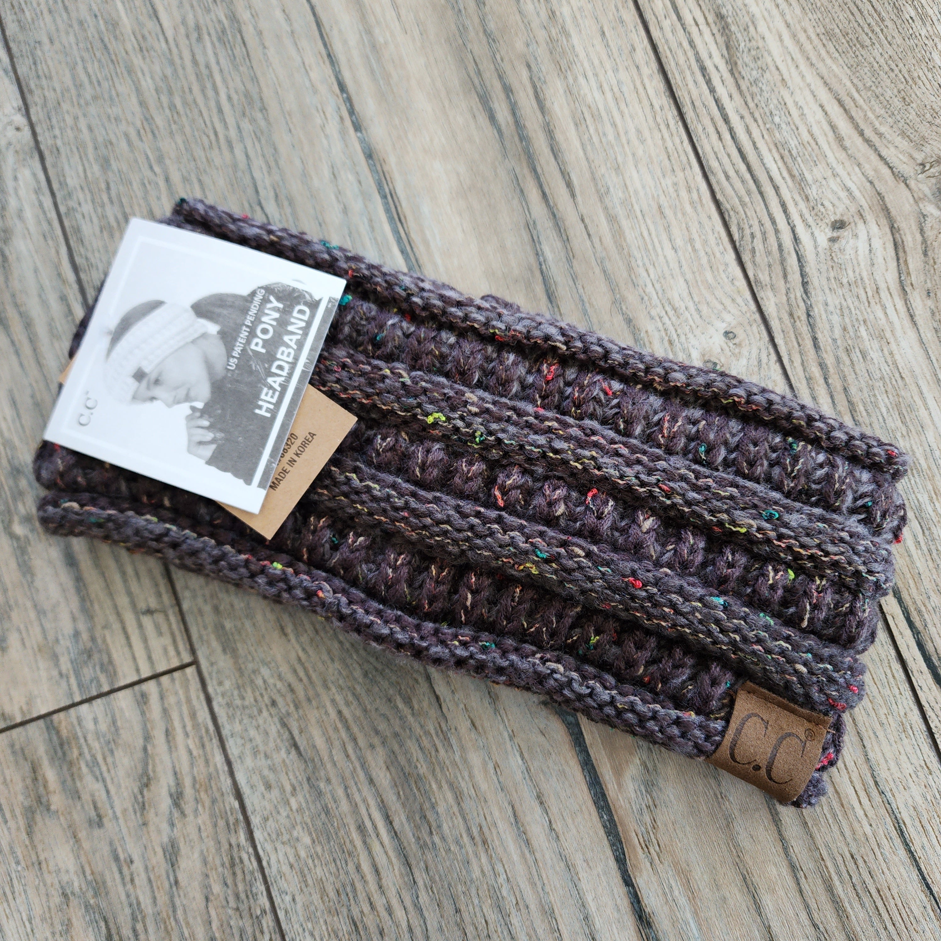 CC Ombre Ribbed Flecked Ponytail Headband