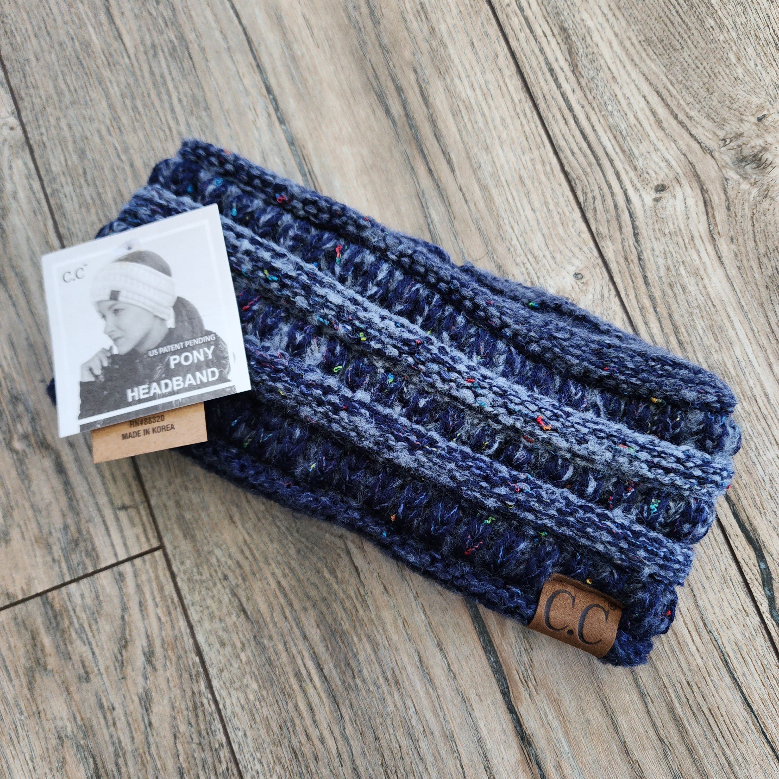 CC Ombre Ribbed Flecked Ponytail Headband