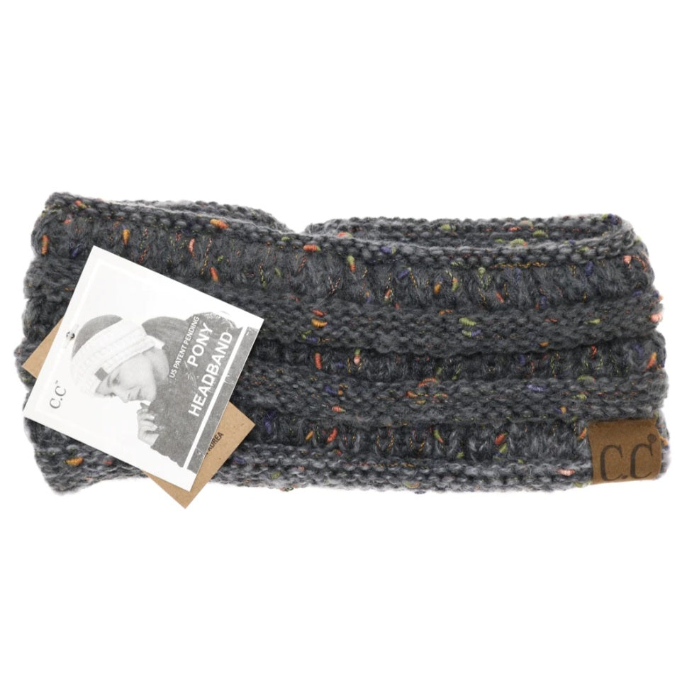 CC Ombre Ribbed Flecked Ponytail Headband