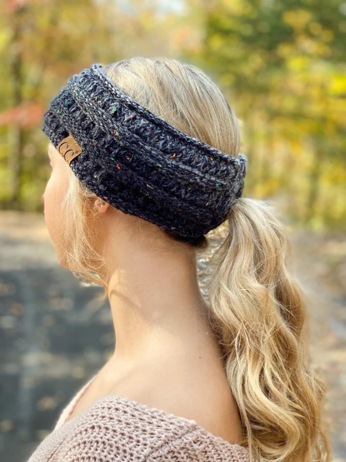 CC Ombre Ribbed Flecked Ponytail Headband