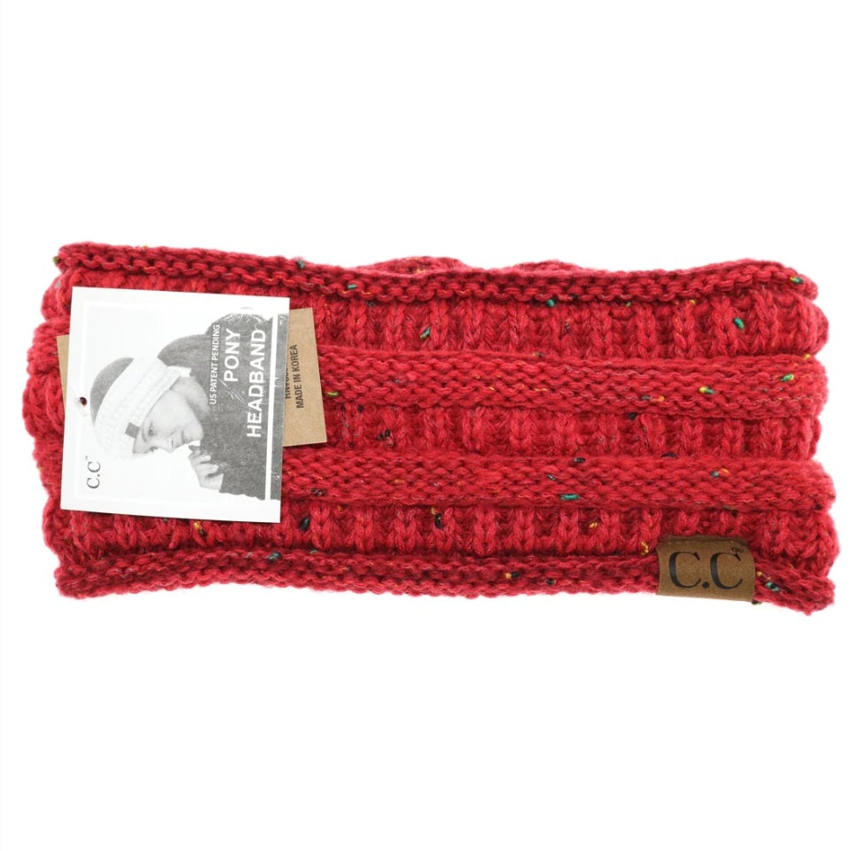 CC Ombre Ribbed Flecked Ponytail Headband