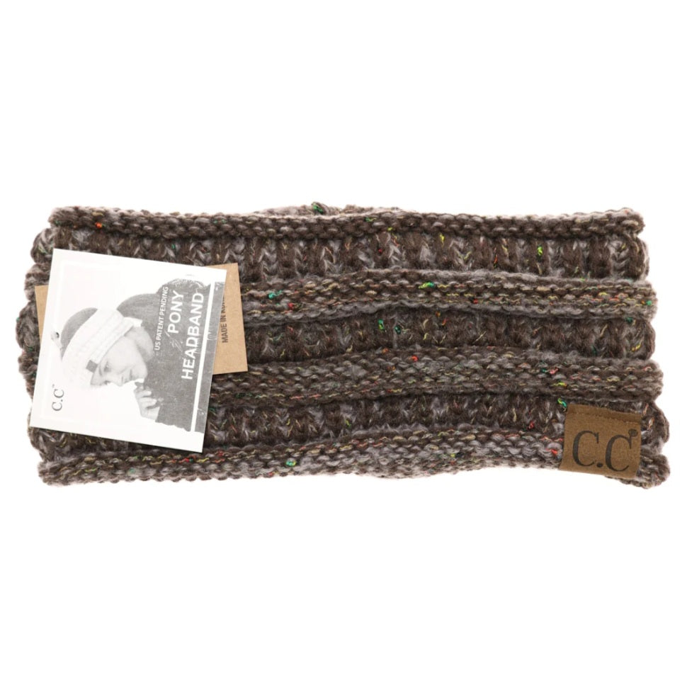 CC Ombre Ribbed Flecked Ponytail Headband