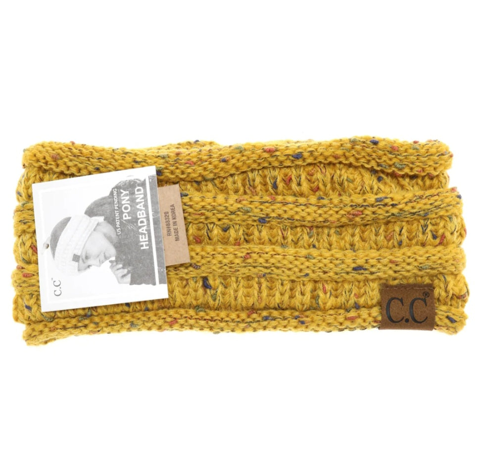 CC Ombre Ribbed Flecked Ponytail Headband
