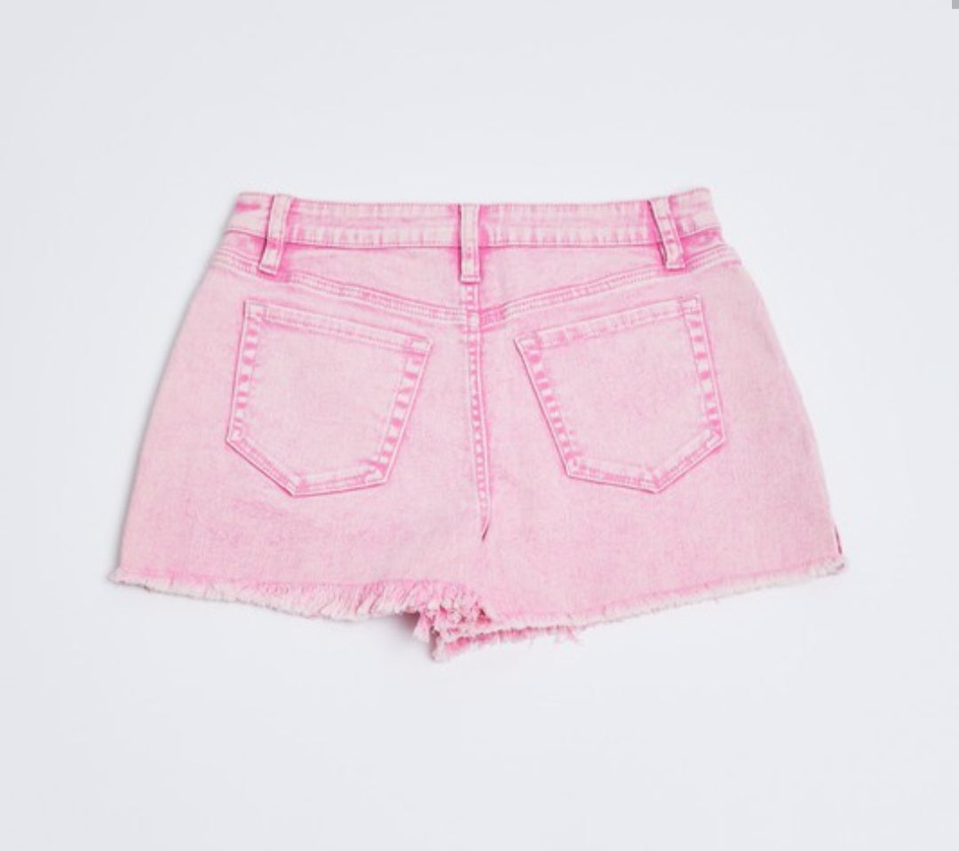 High Rise 80’s Acid Wash Shorts