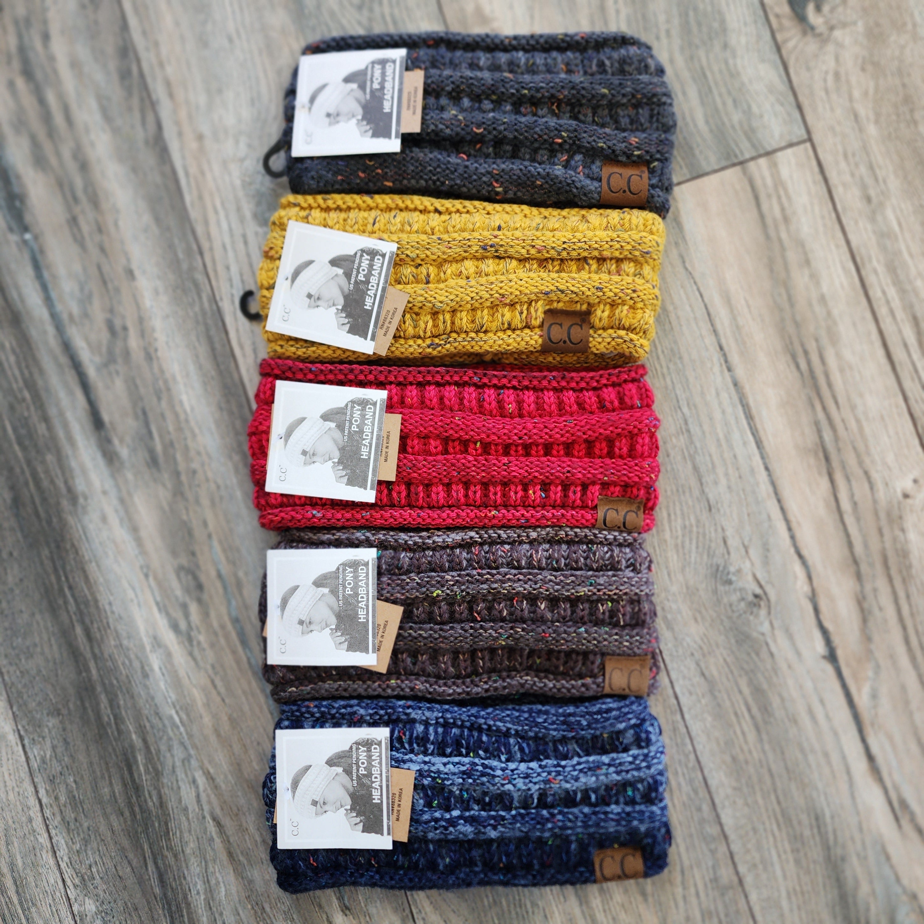 CC Ombre Ribbed Flecked Ponytail Headband