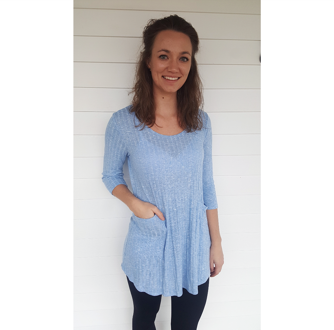 3/4 Sleeve Tunic with Pockets