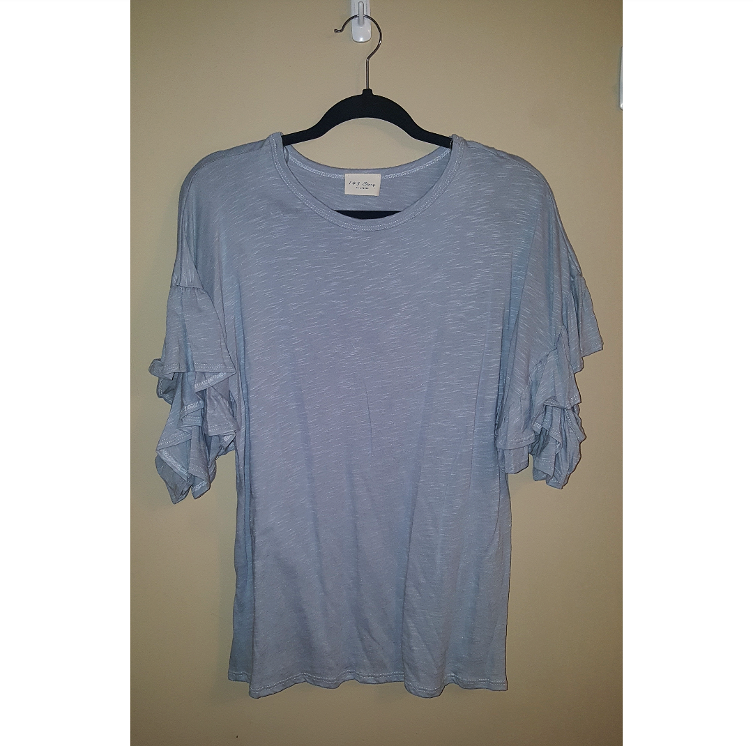 Slub Sleeve Detail Knit Top