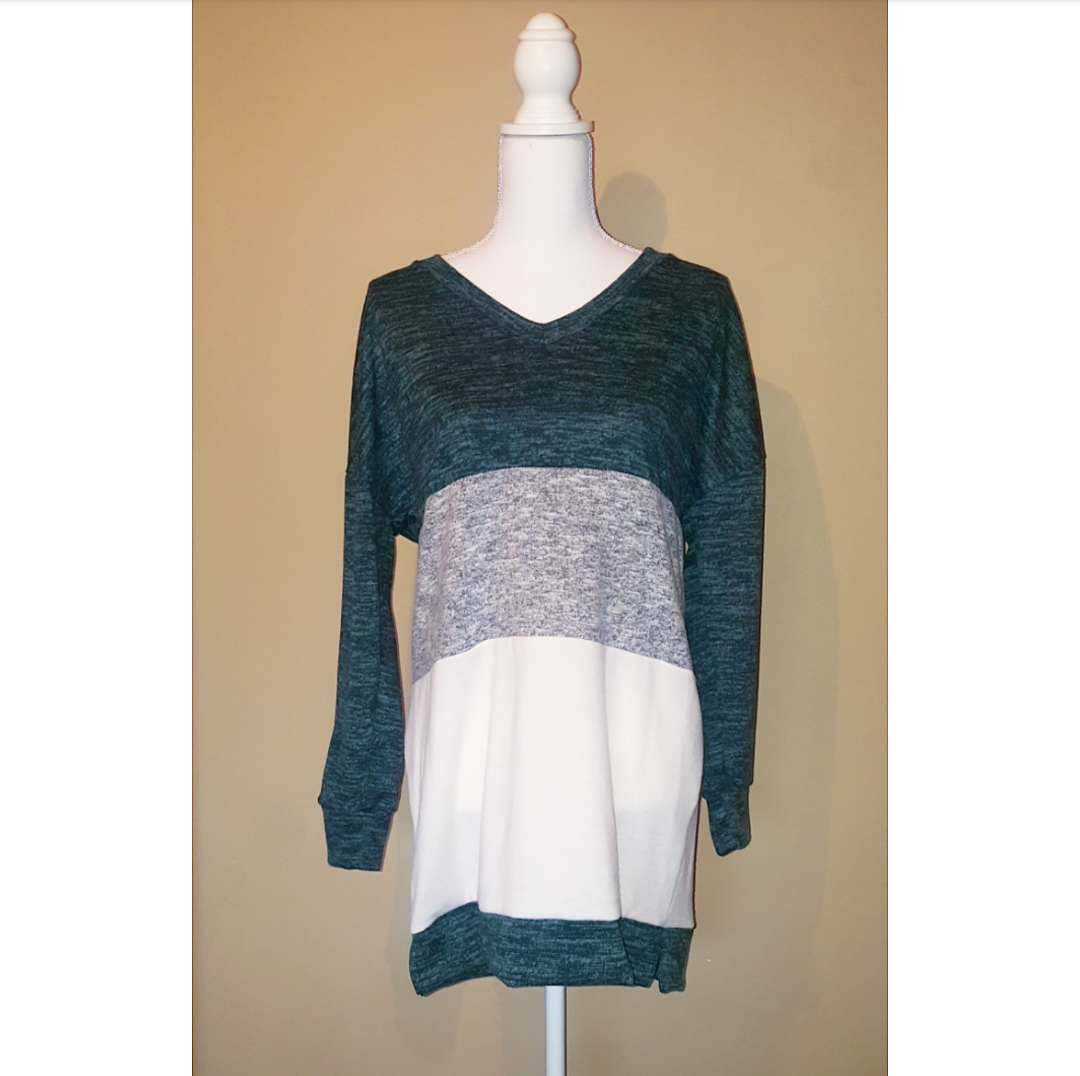 Color Block Tunic Top