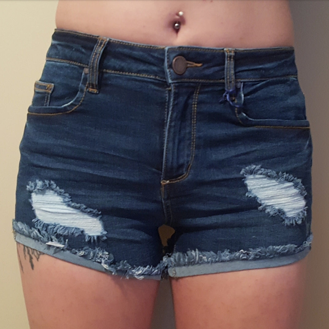 Distressed Jean Shorts