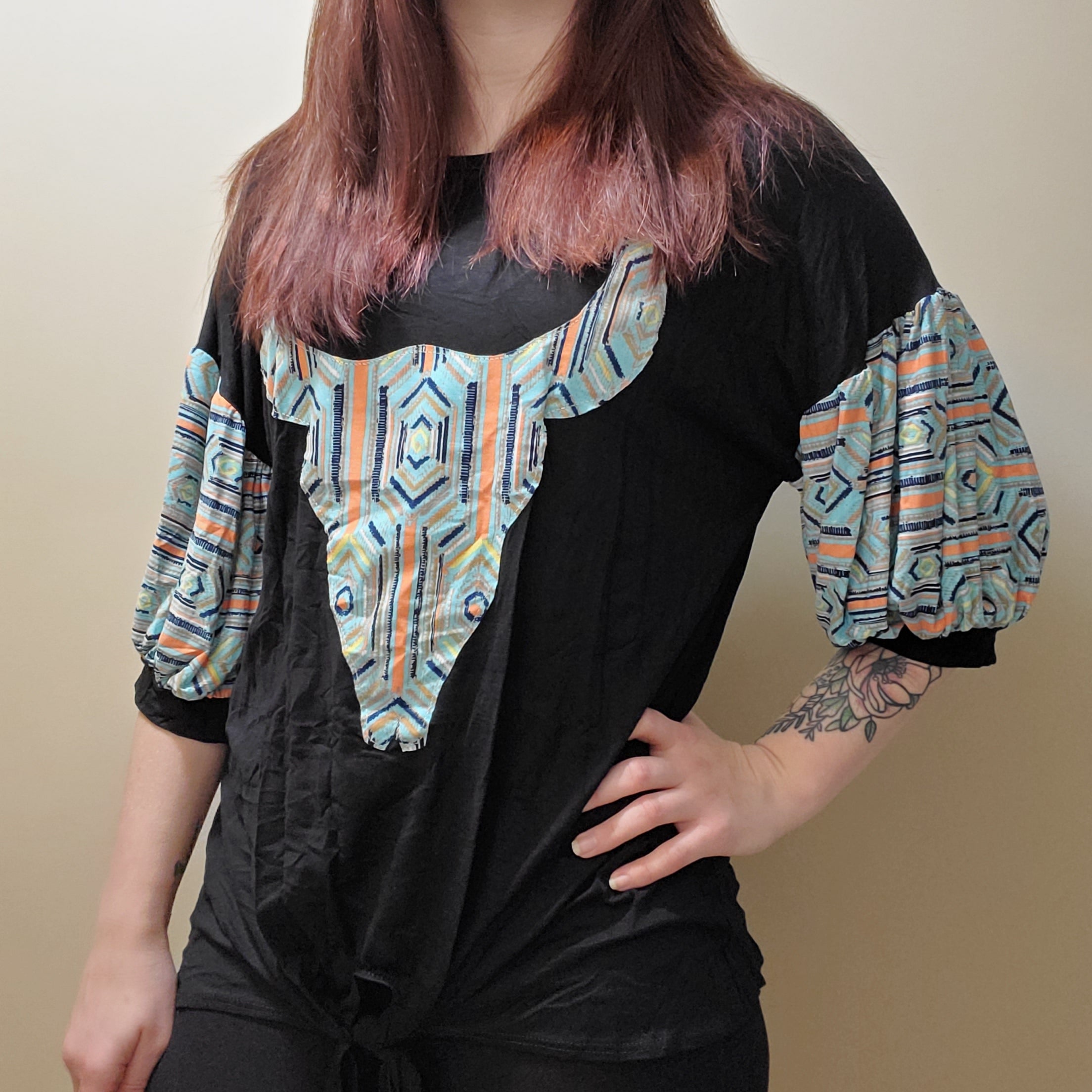 Bull Bubble Sleeve Top