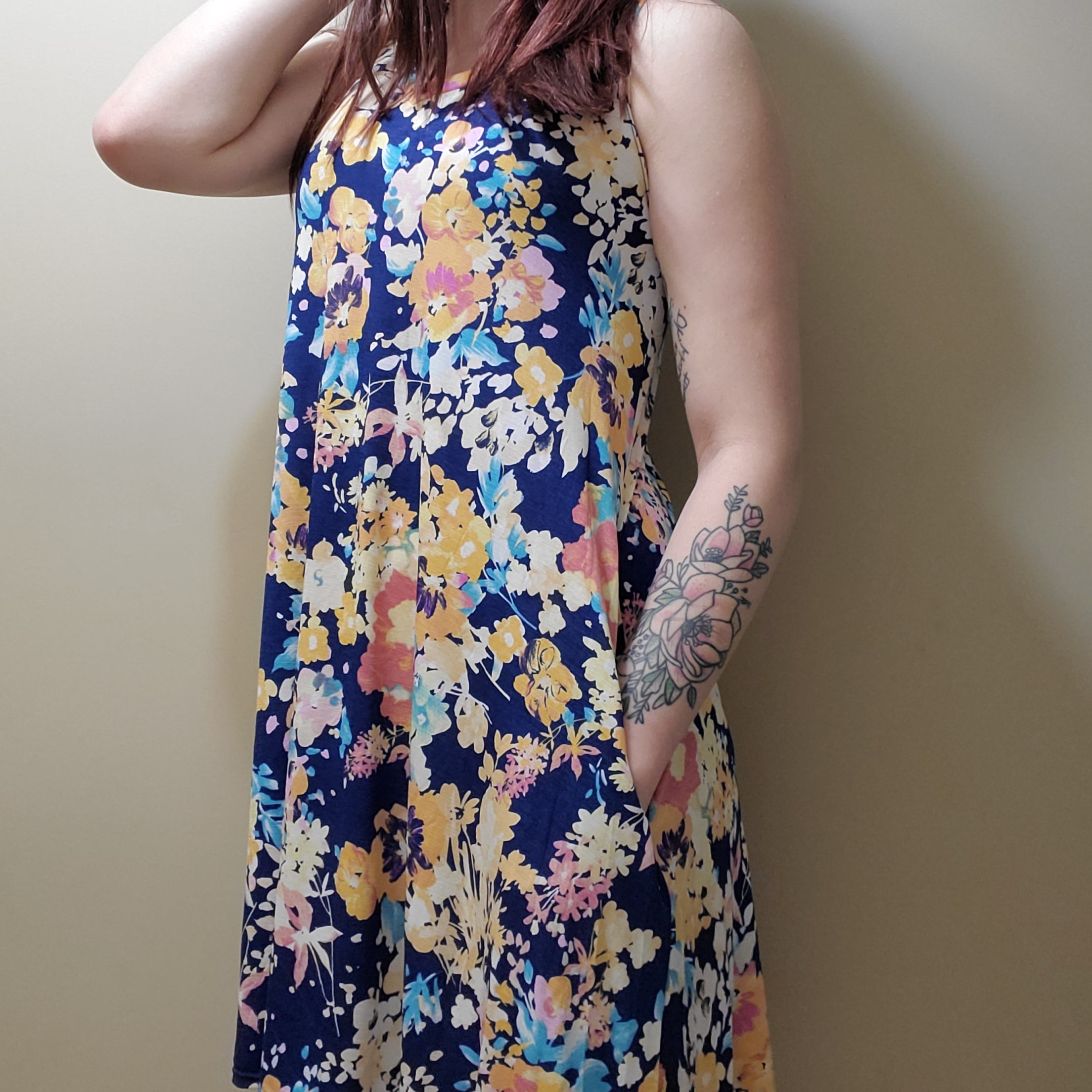 Sleeveless Floral Dress