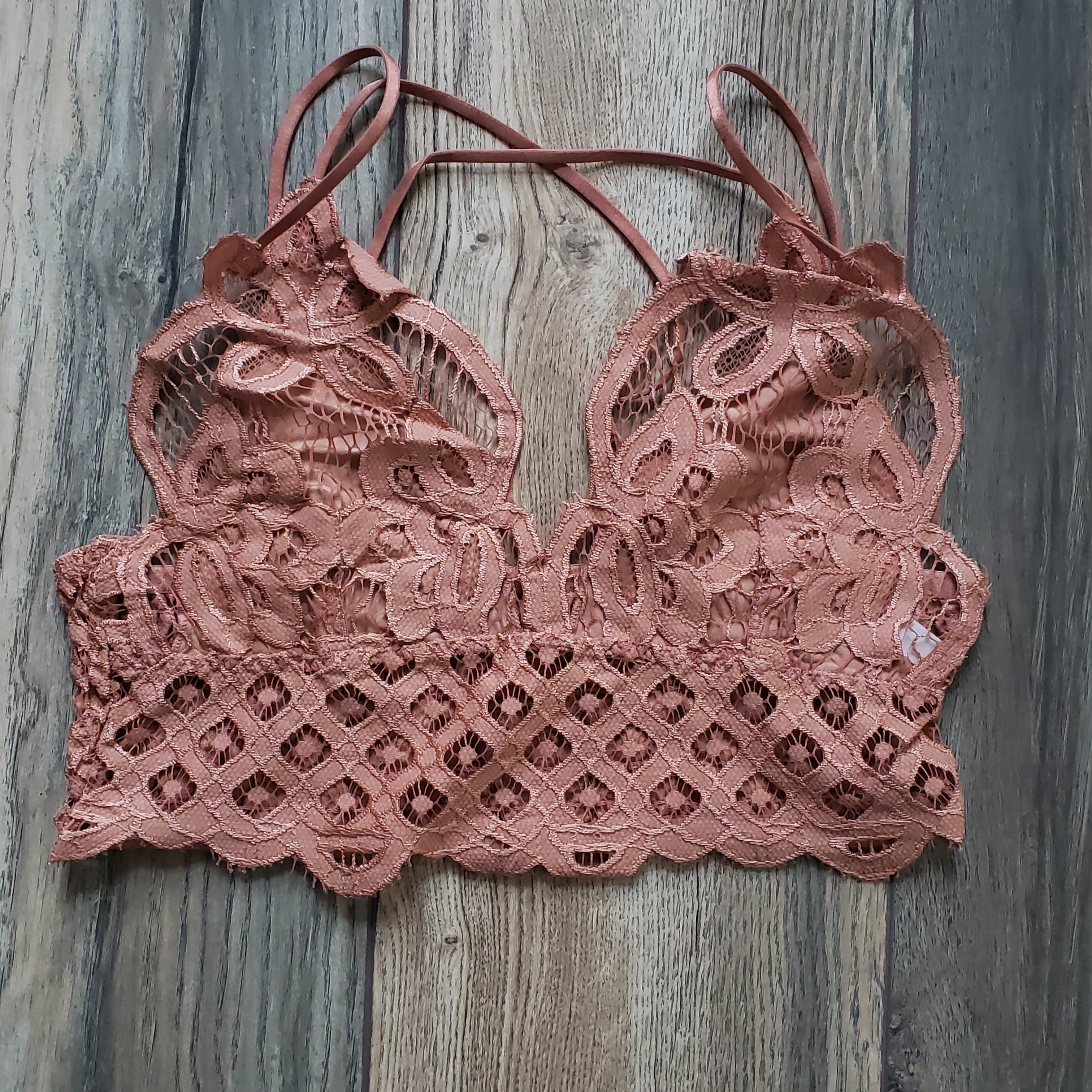 Crochet Lace Longline Bralette