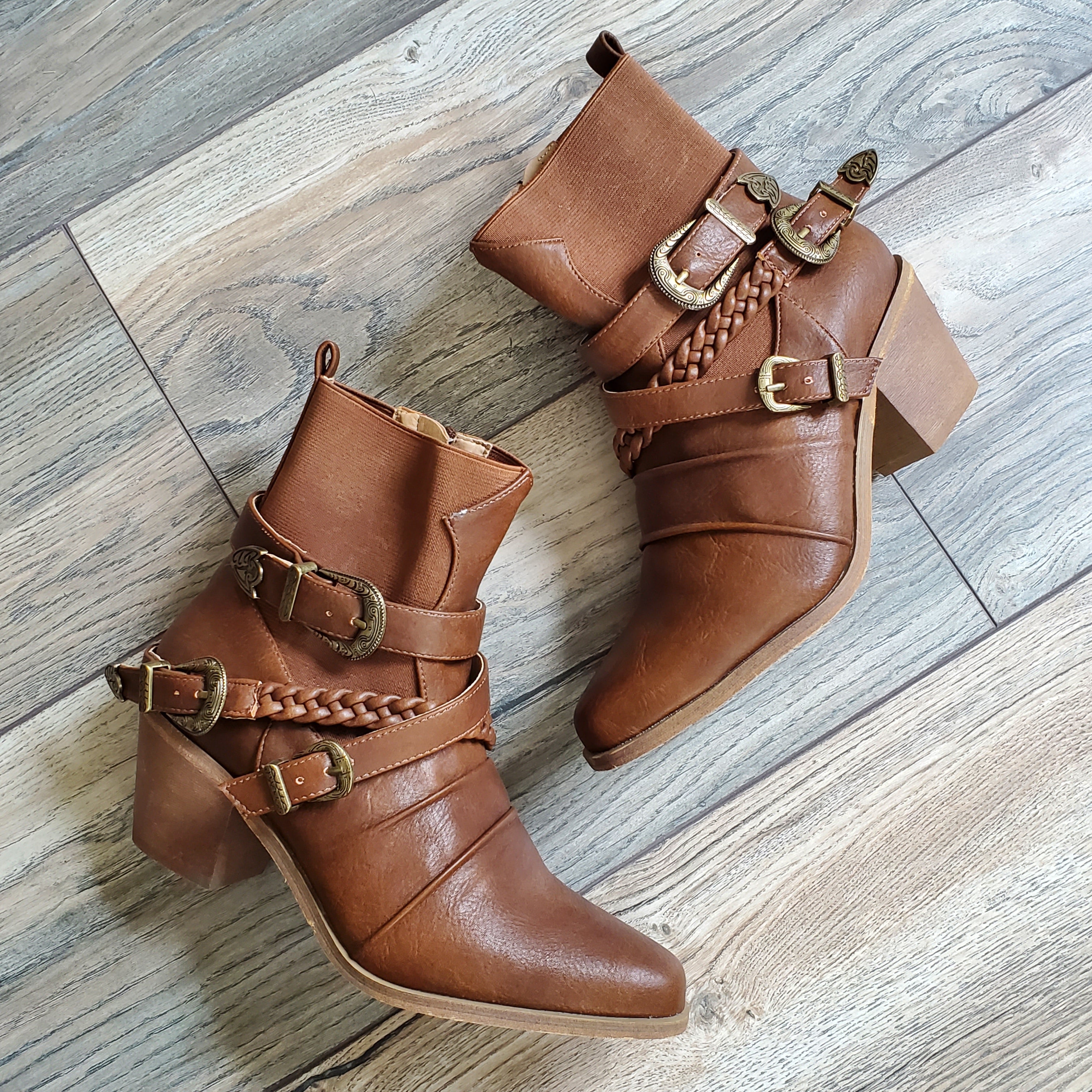 Strappy Ankle Boots