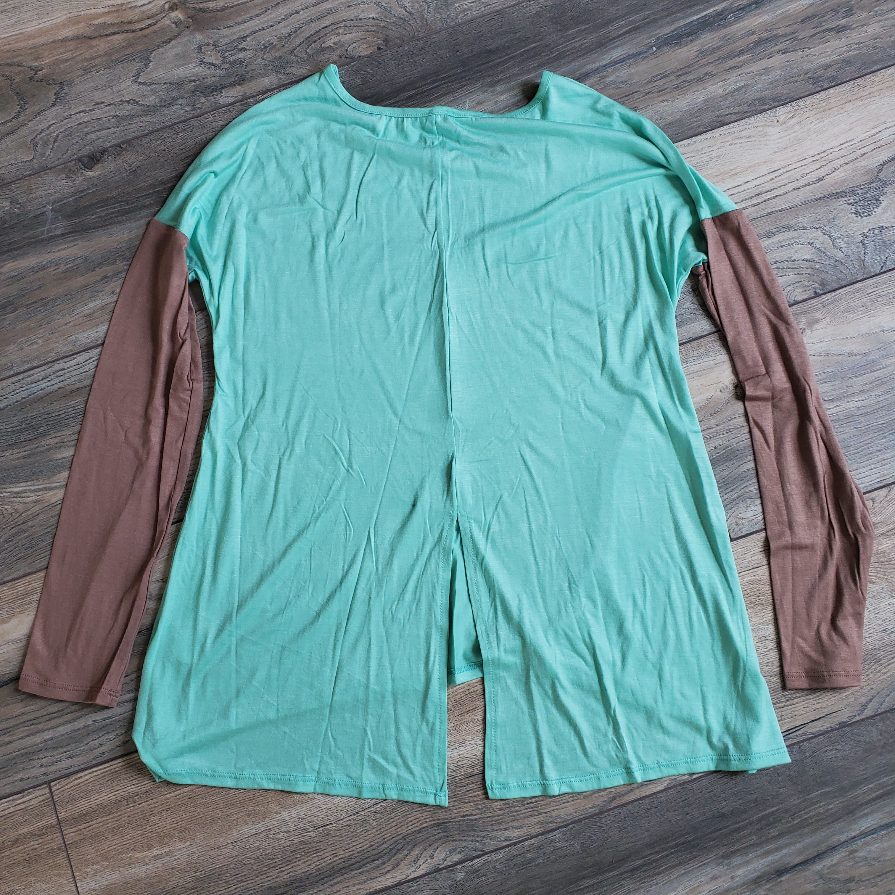 Two Tone Long Sleeve Top