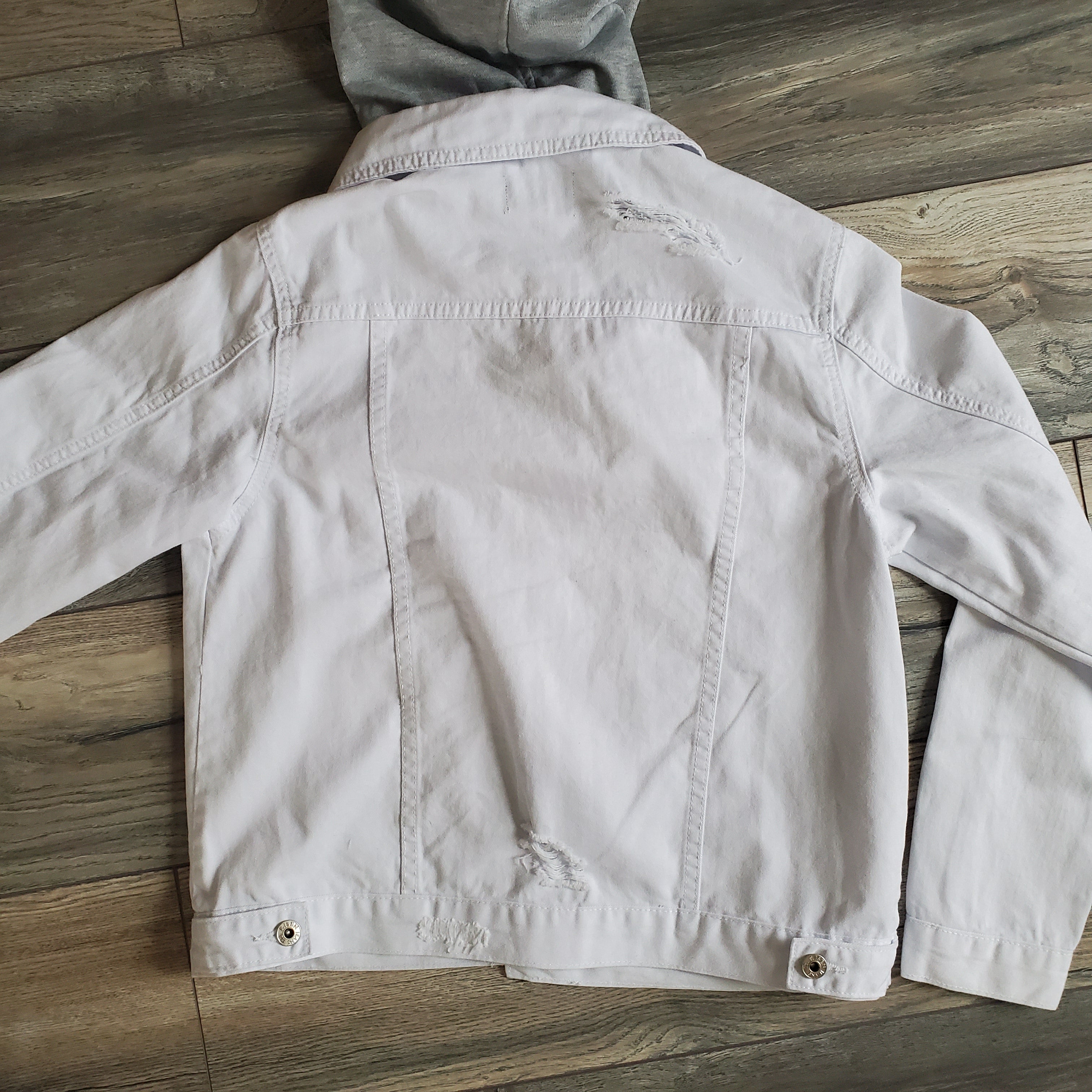 White Distressed Denim Jacket