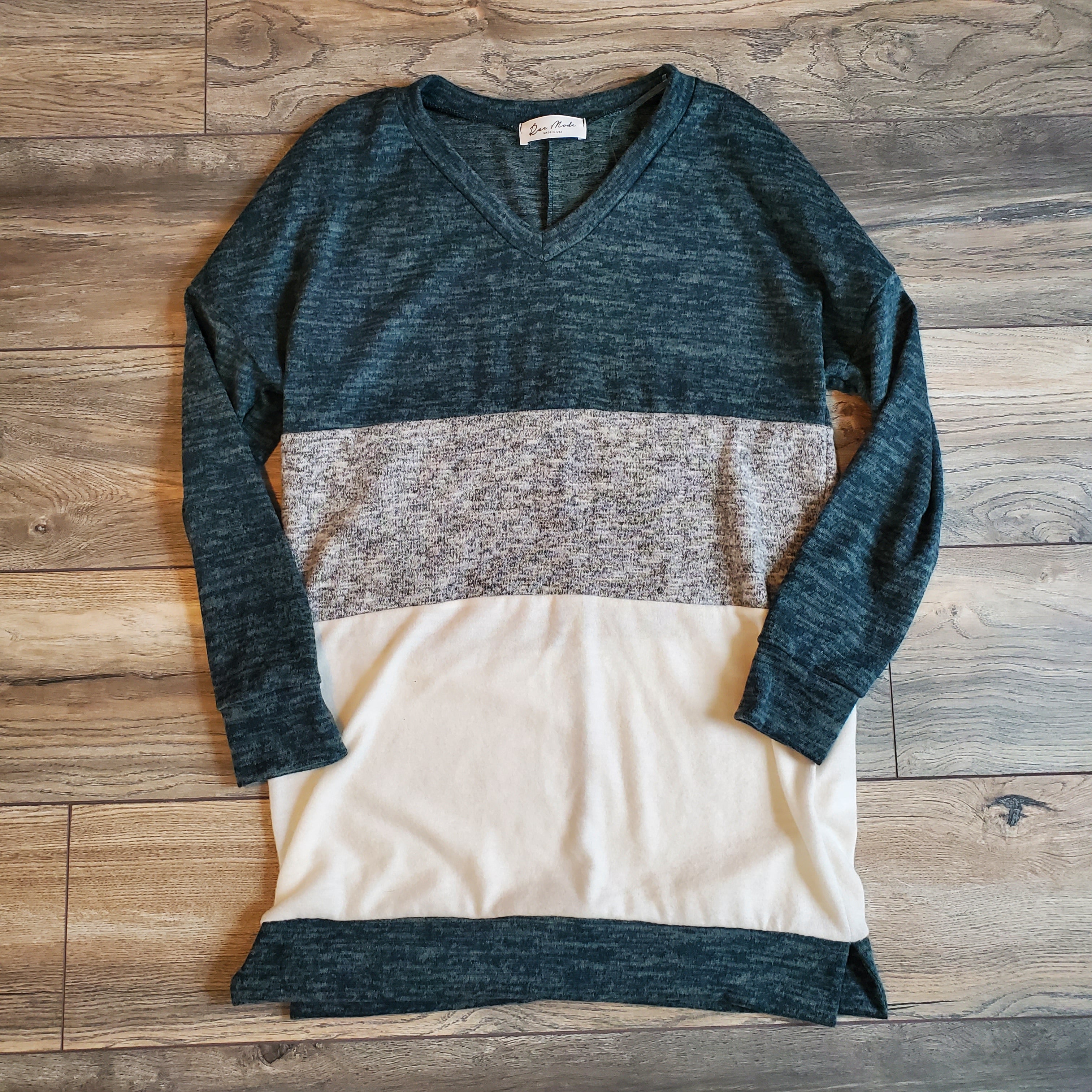 Color Block Tunic Top