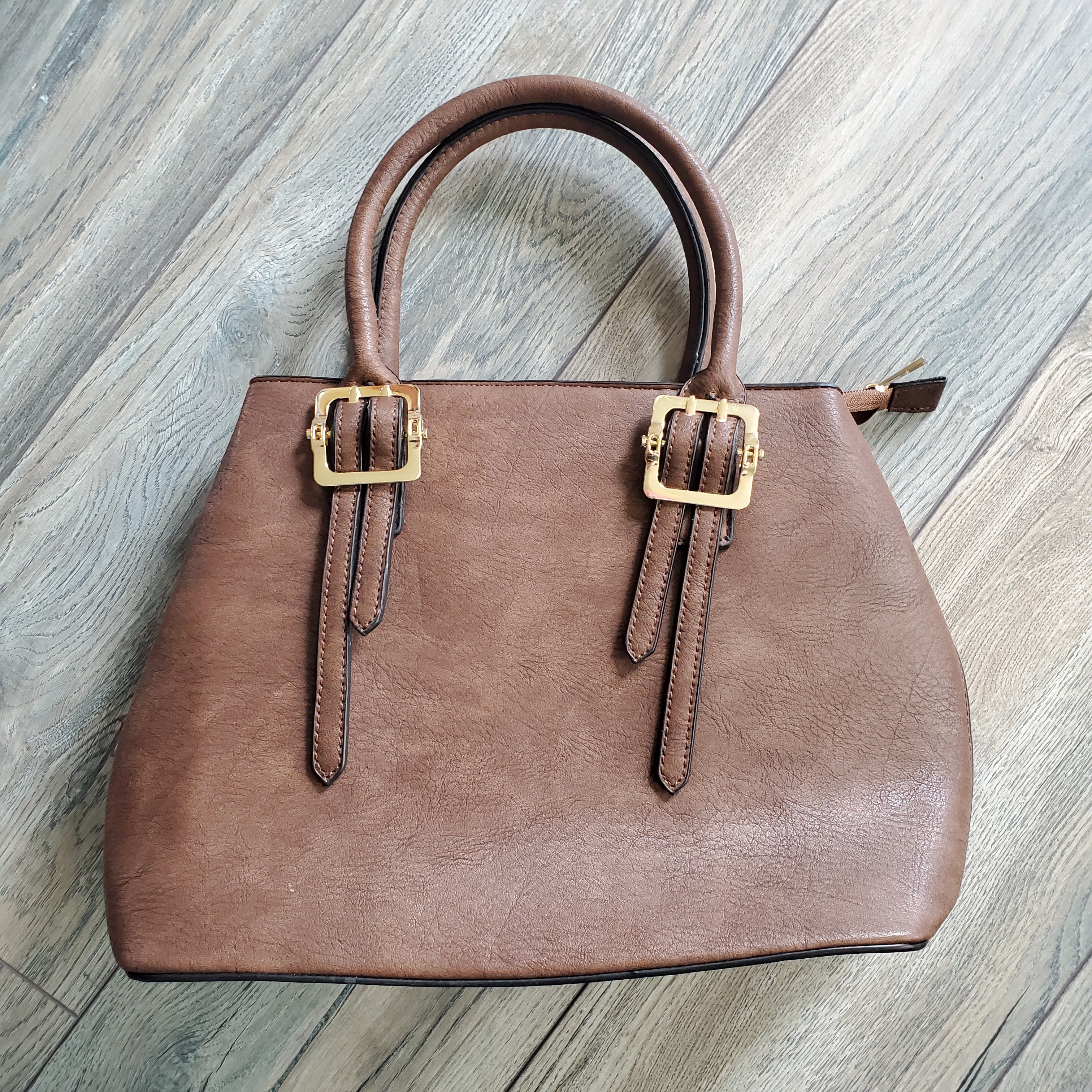 Fashion Buckle Top Handle Satchel