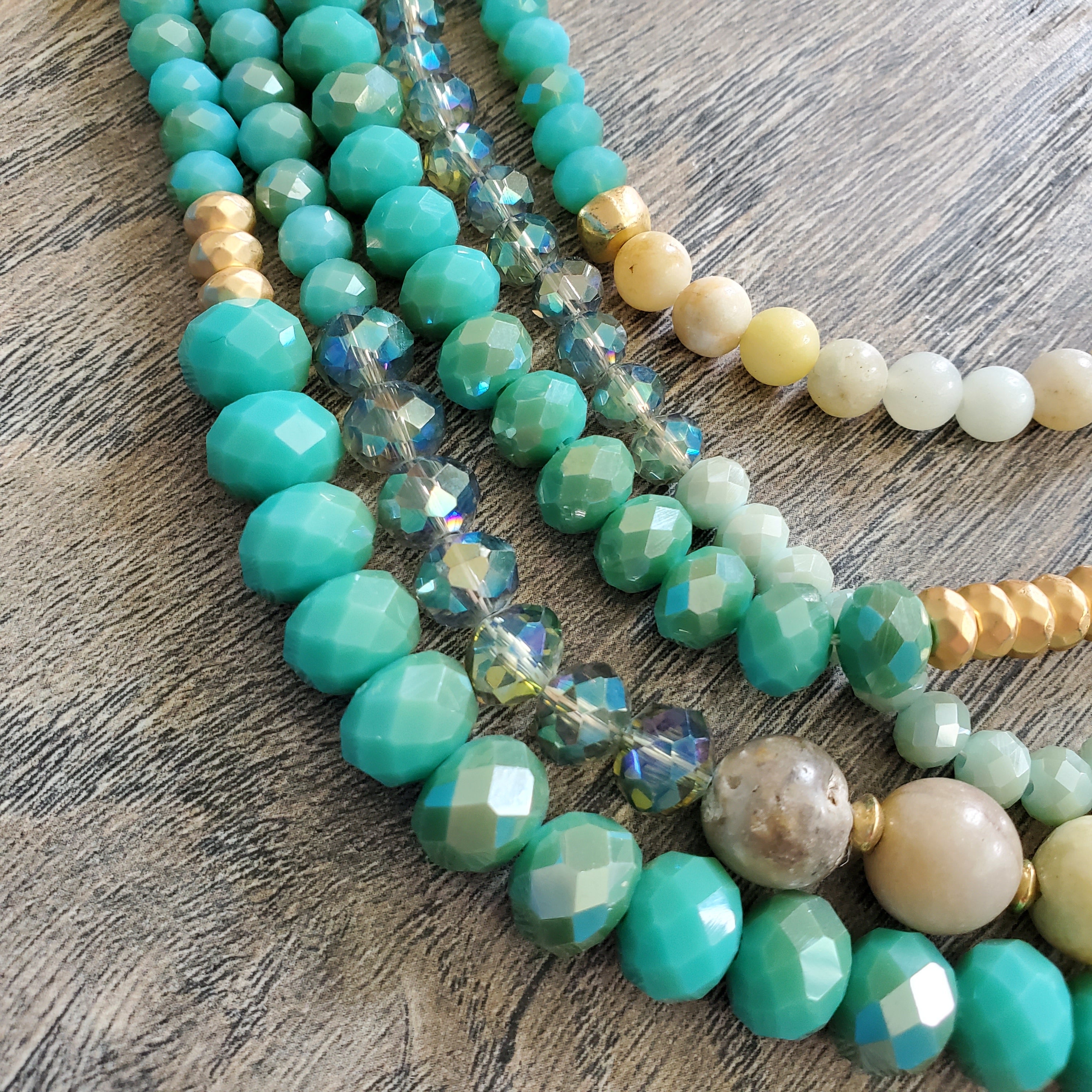 Mixed Beads Statement Necklace