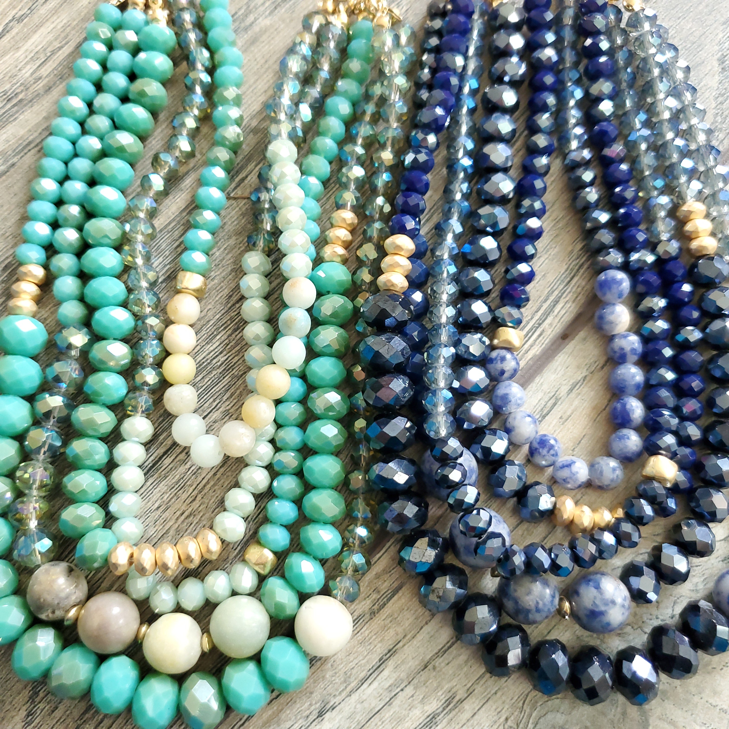 Mixed Beads Statement Necklace