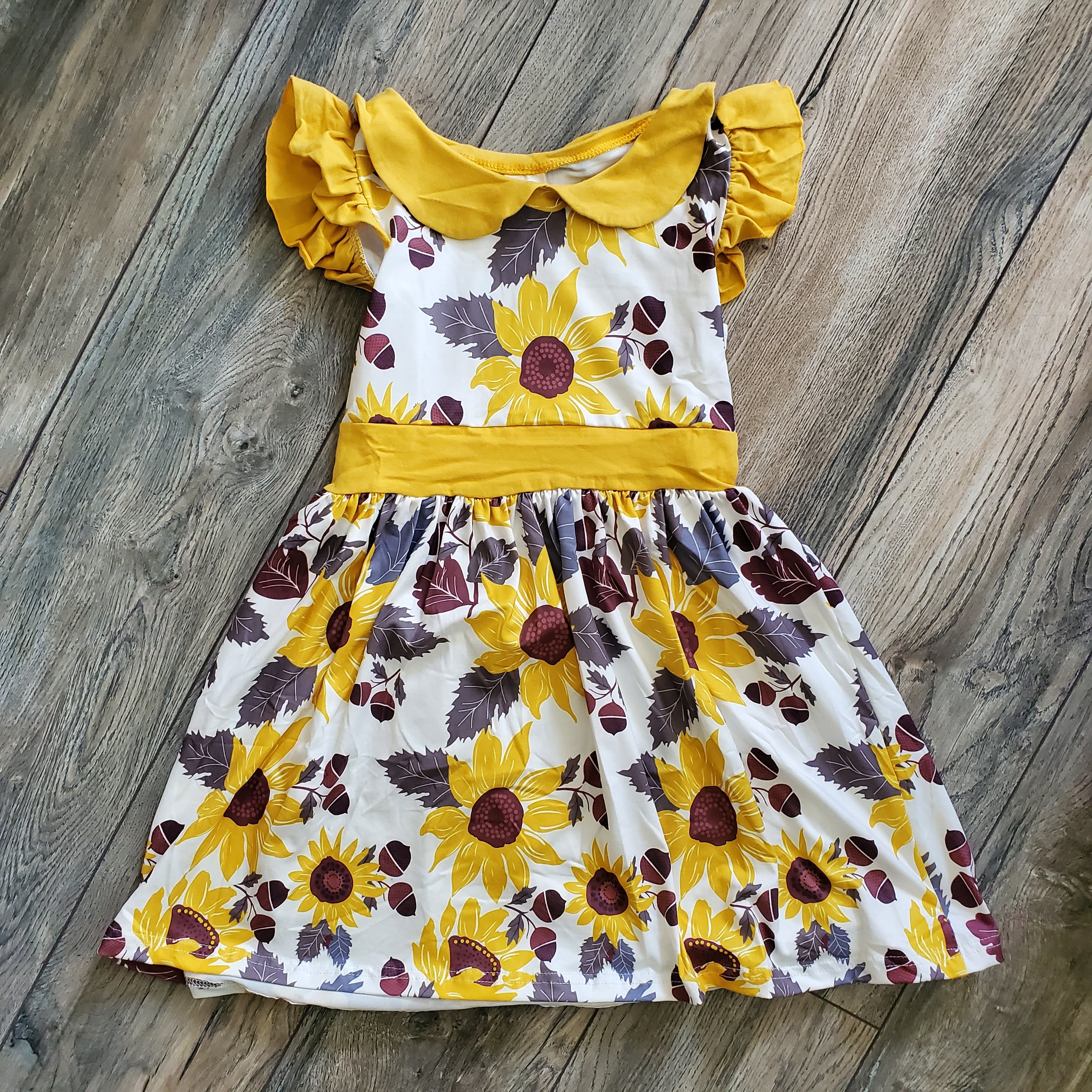 Sunflower Ruffle Dress