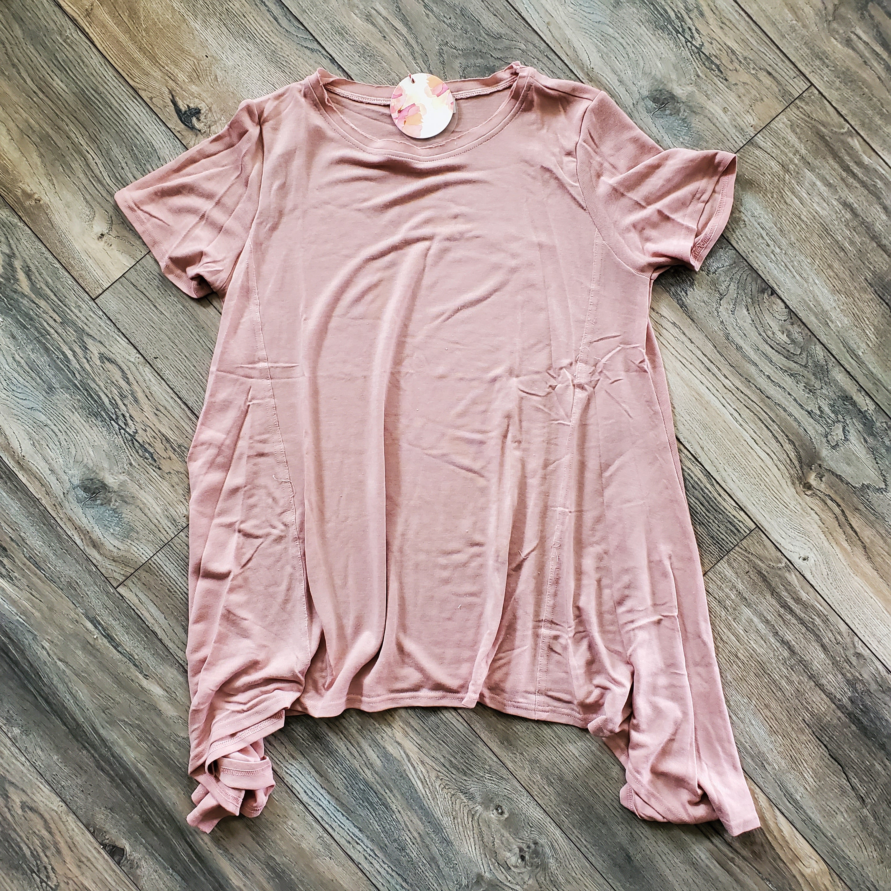 Raw Edge Tunic Tee