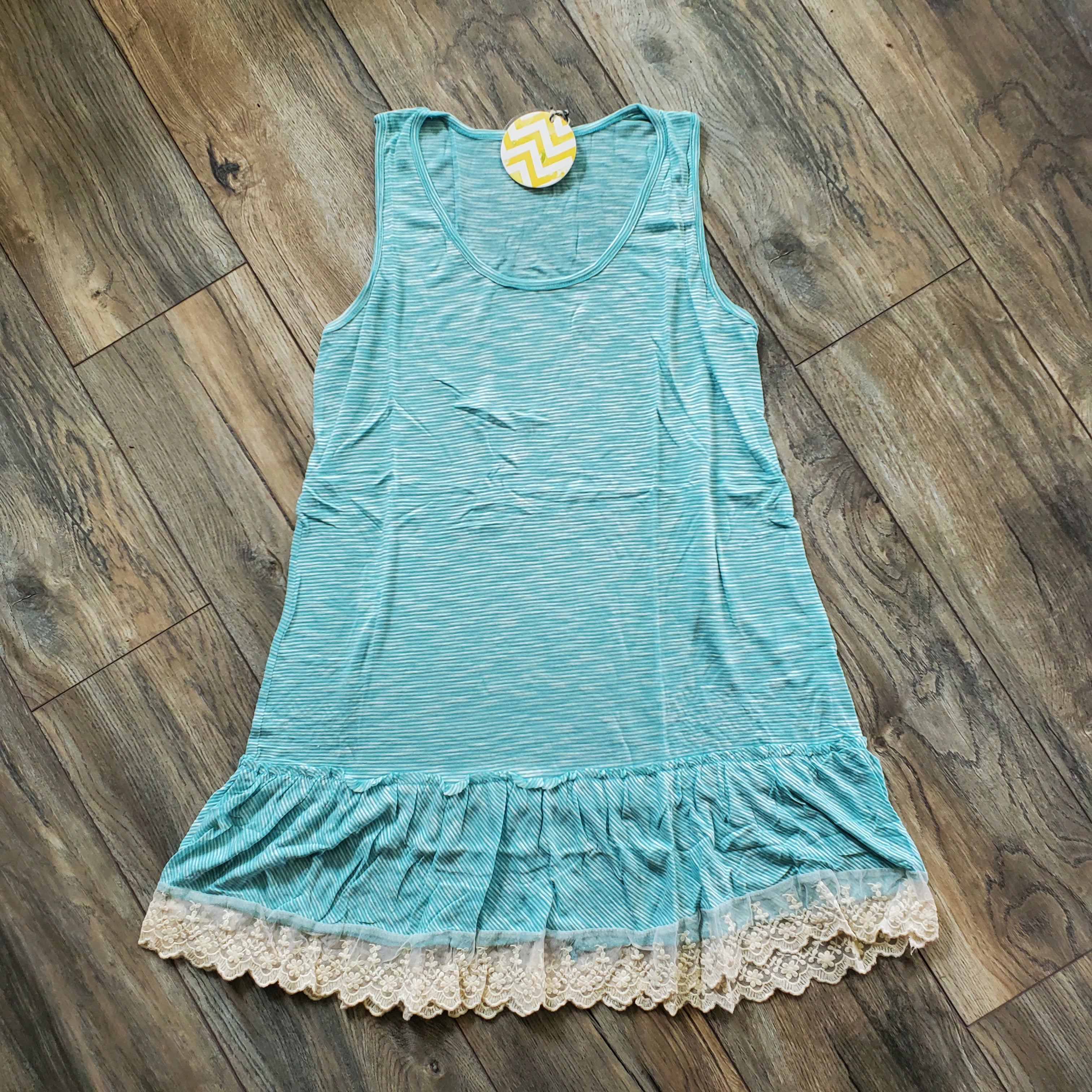 Ruffled Lace Tunic Tank