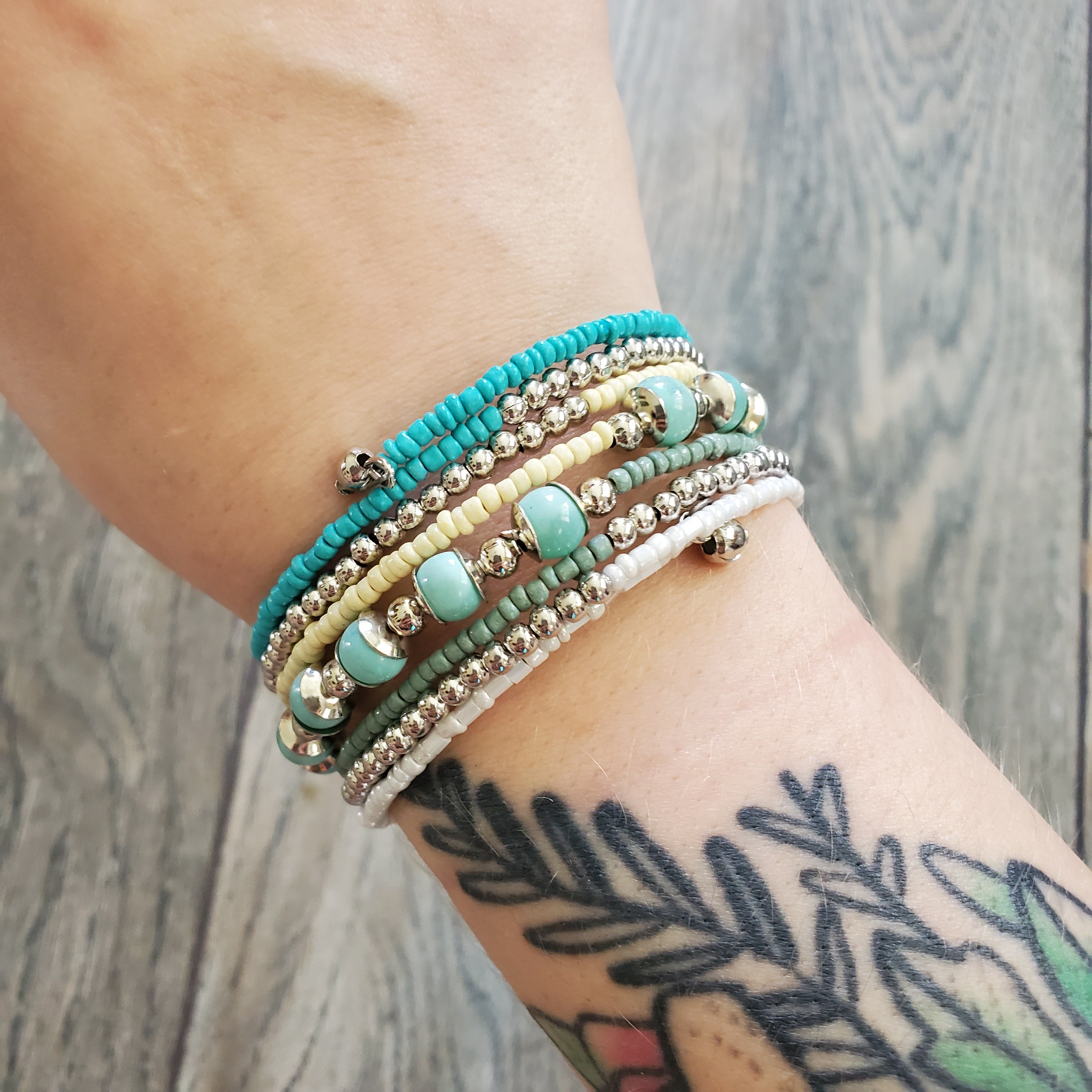 Multi Stone Wrap Bracelet