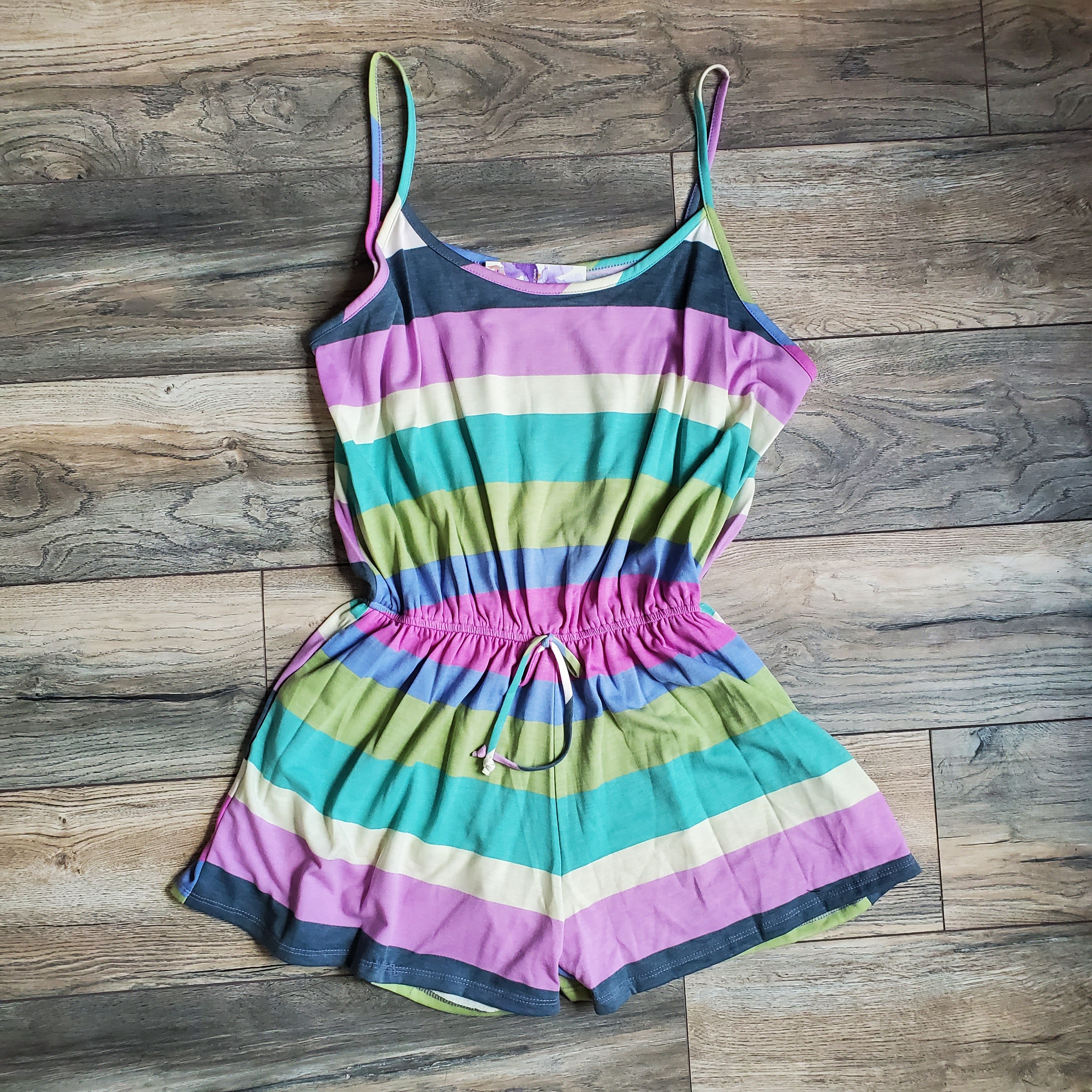 + Striped Romper