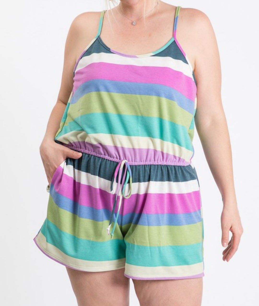 + Striped Romper