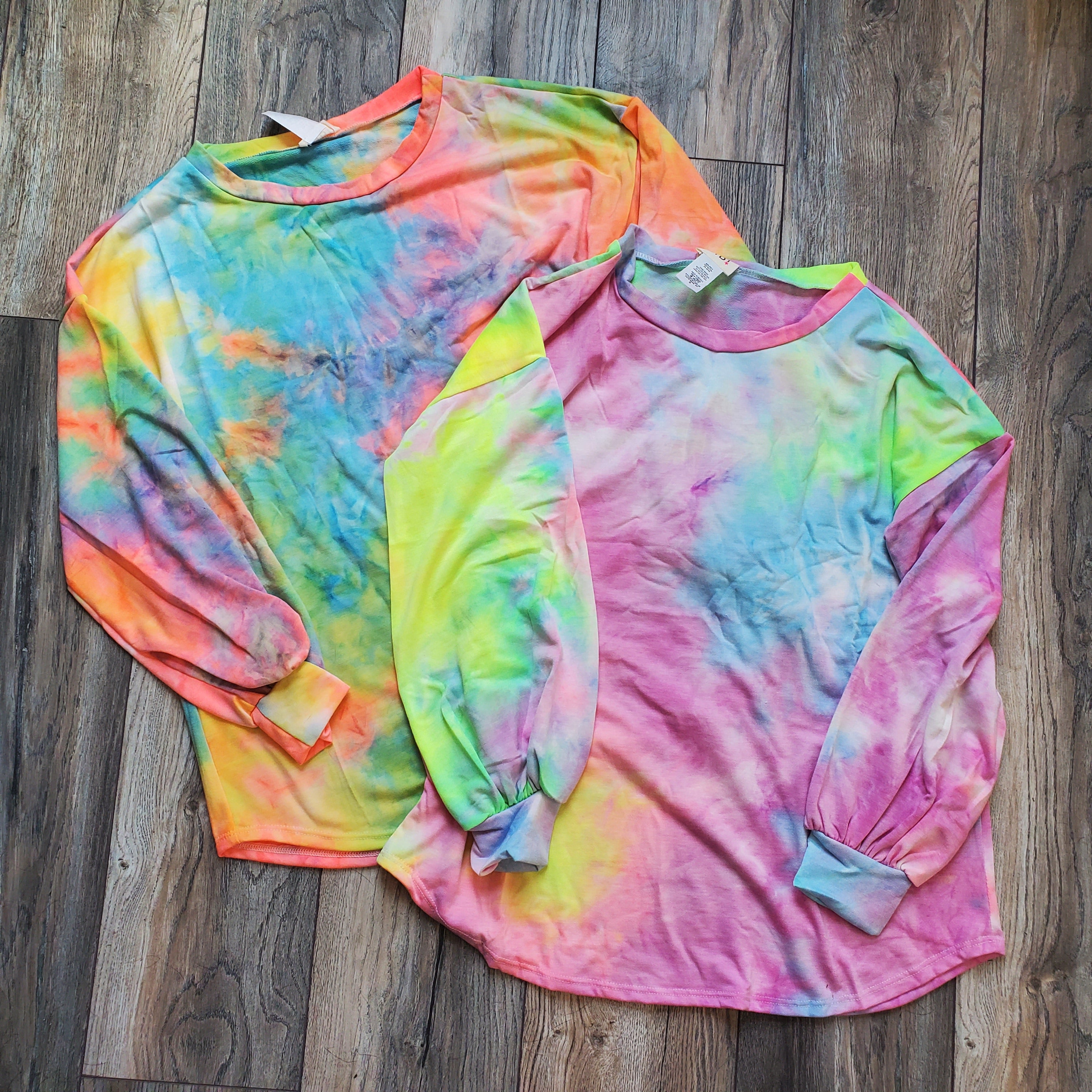 Long Sleeve Tie Dye Pullover