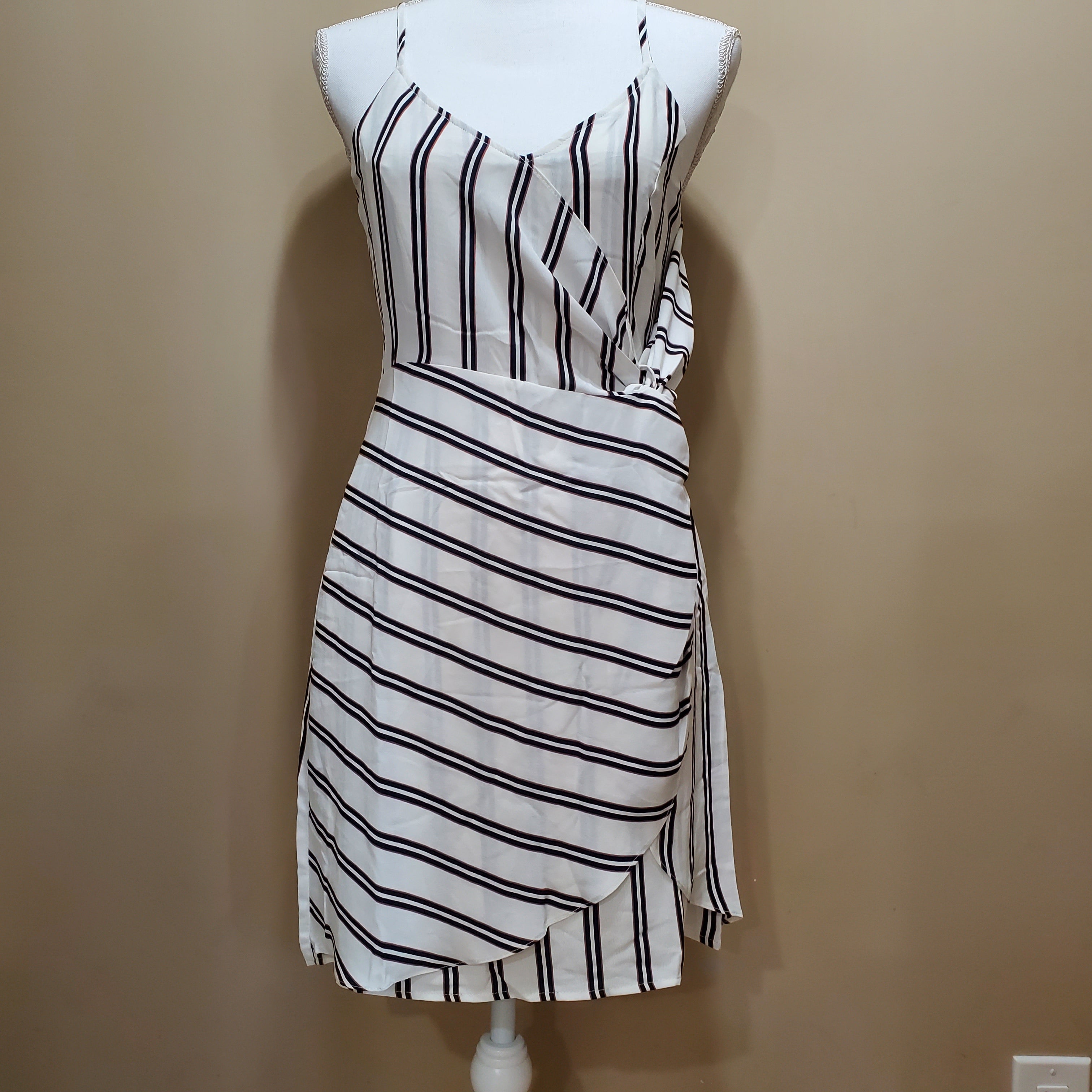 Striped White Dress