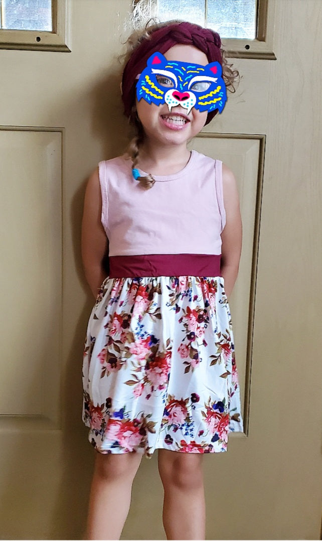 Pink Floral Dress