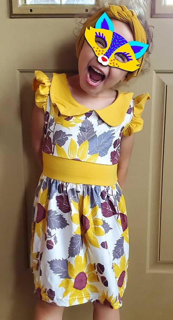 Sunflower Ruffle Dress