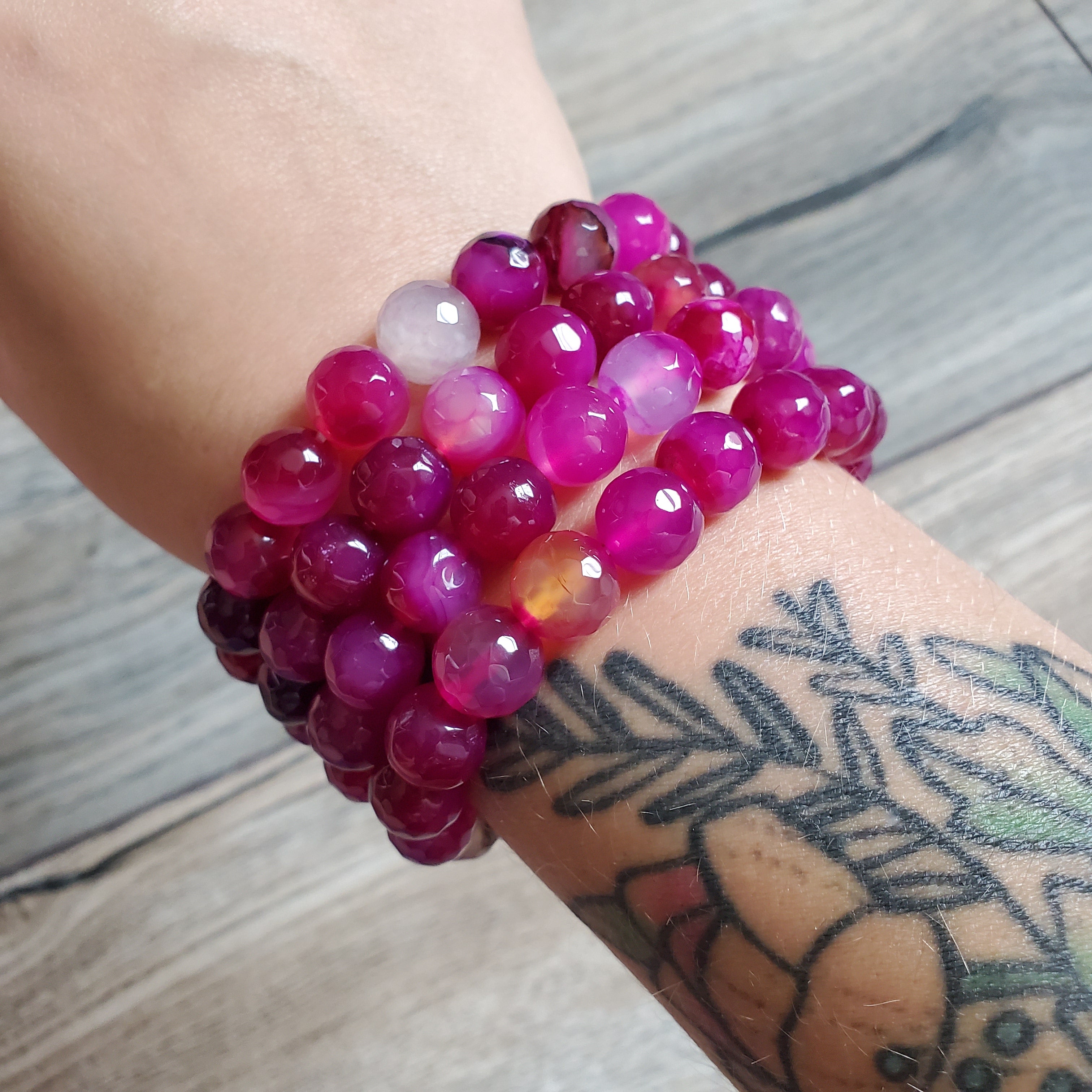 Magenta Marble Bracelet