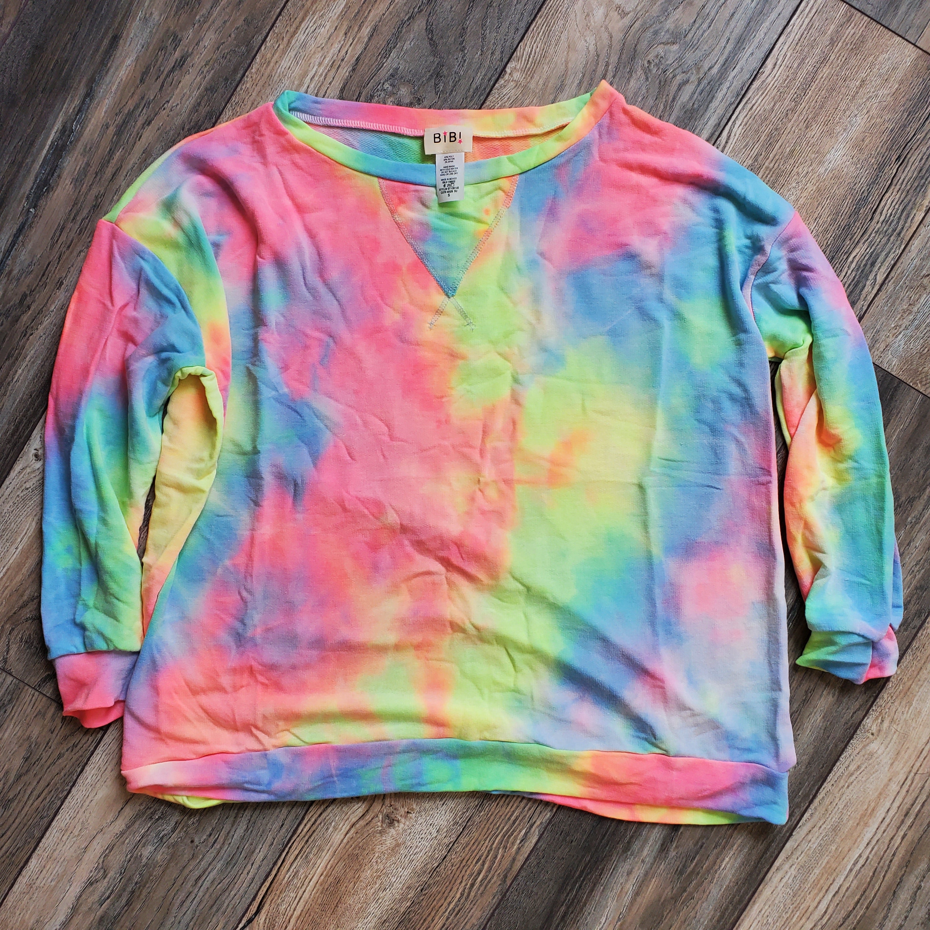 Bright Tie Dye Long Sleeve Top