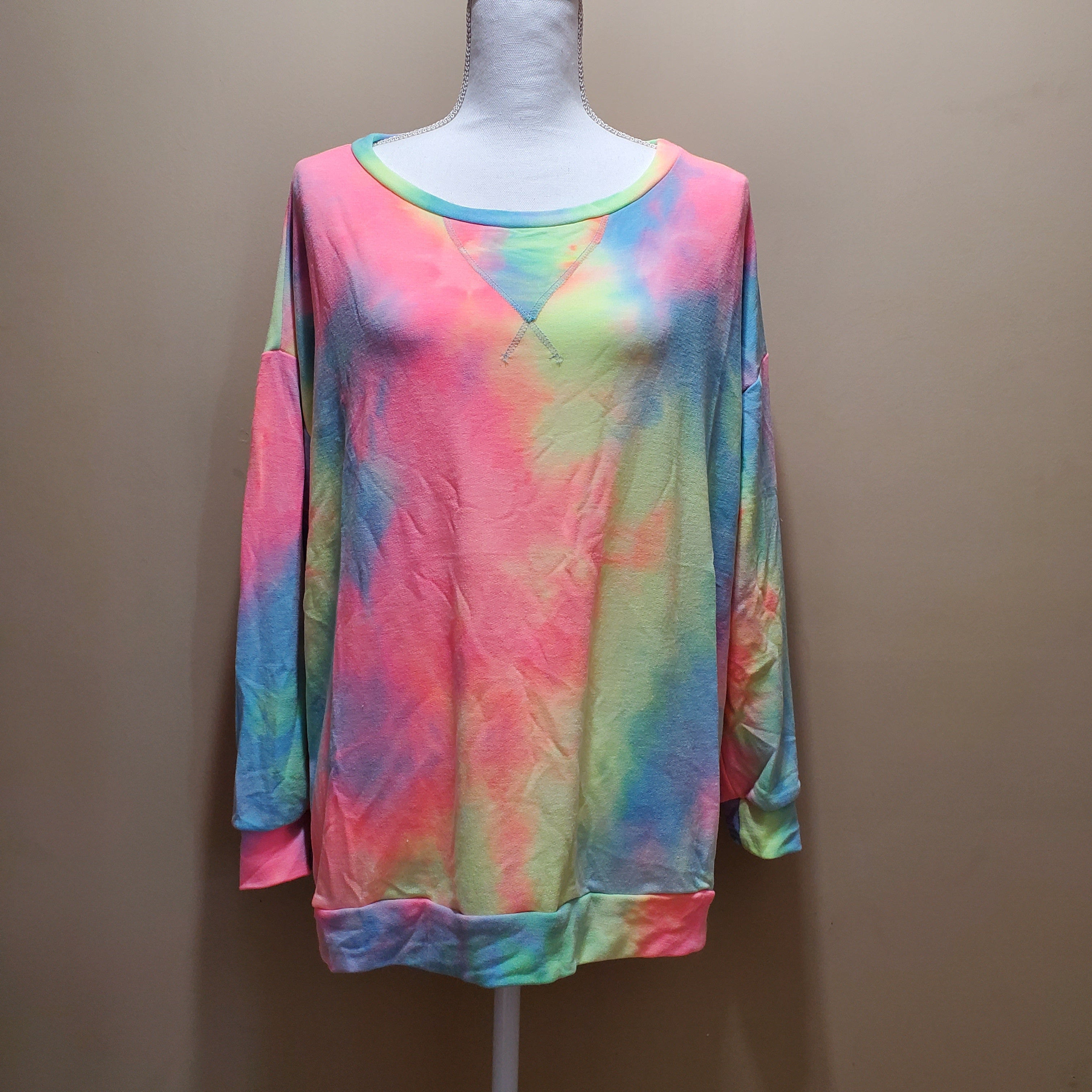 Bright Tie Dye Long Sleeve Top