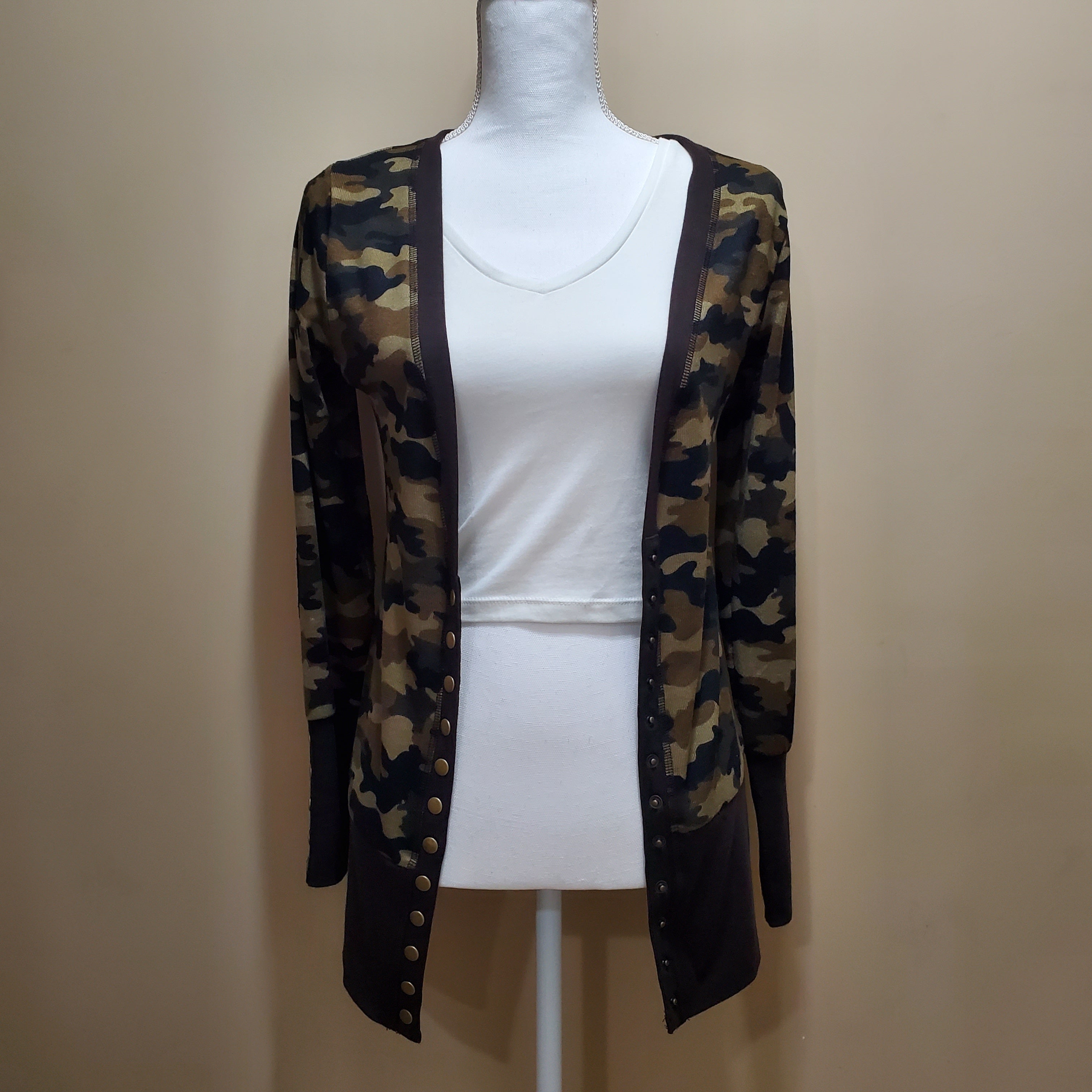 Camo Snap Cardigan (xs)