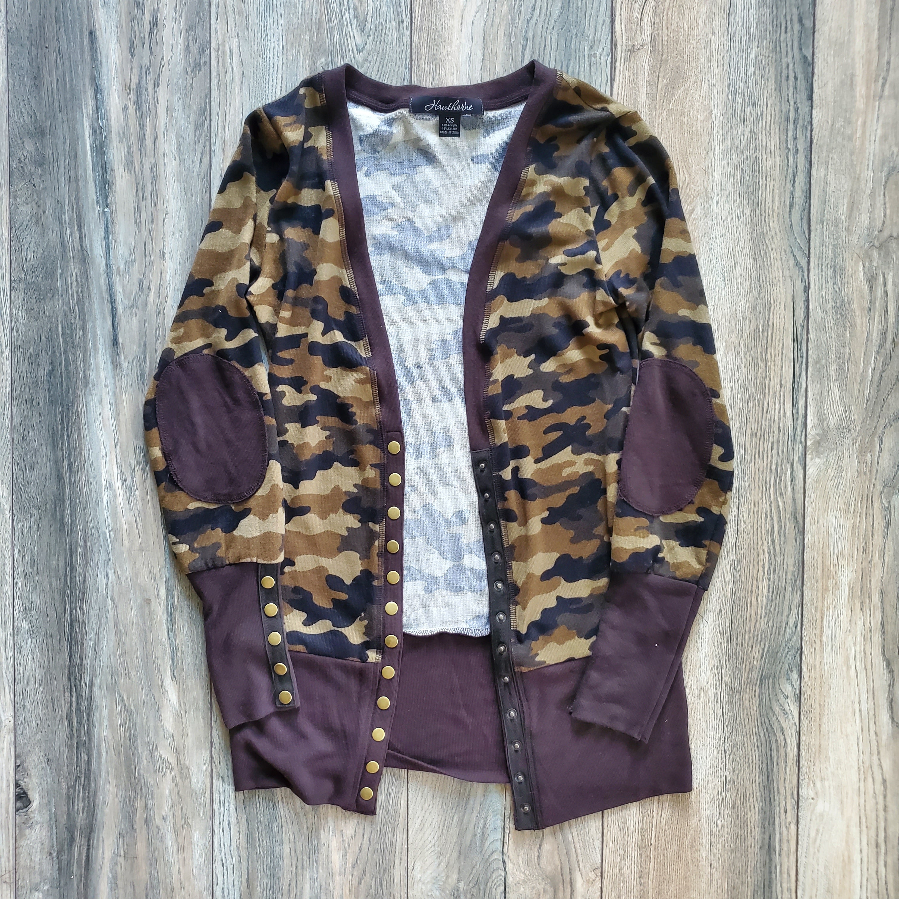 Camo Snap Cardigan (xs)