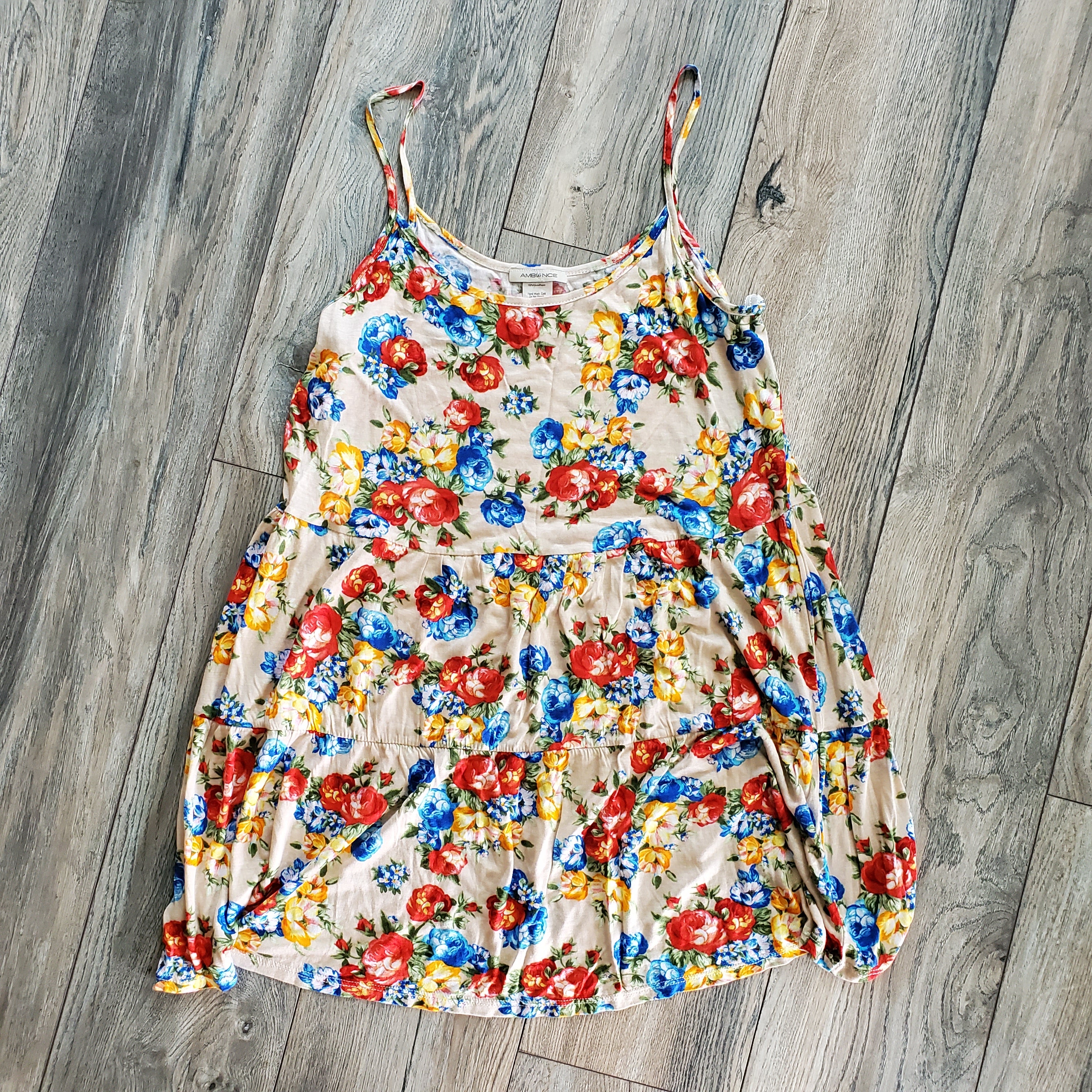 Floral Spaghetti Strap Tunic (large)