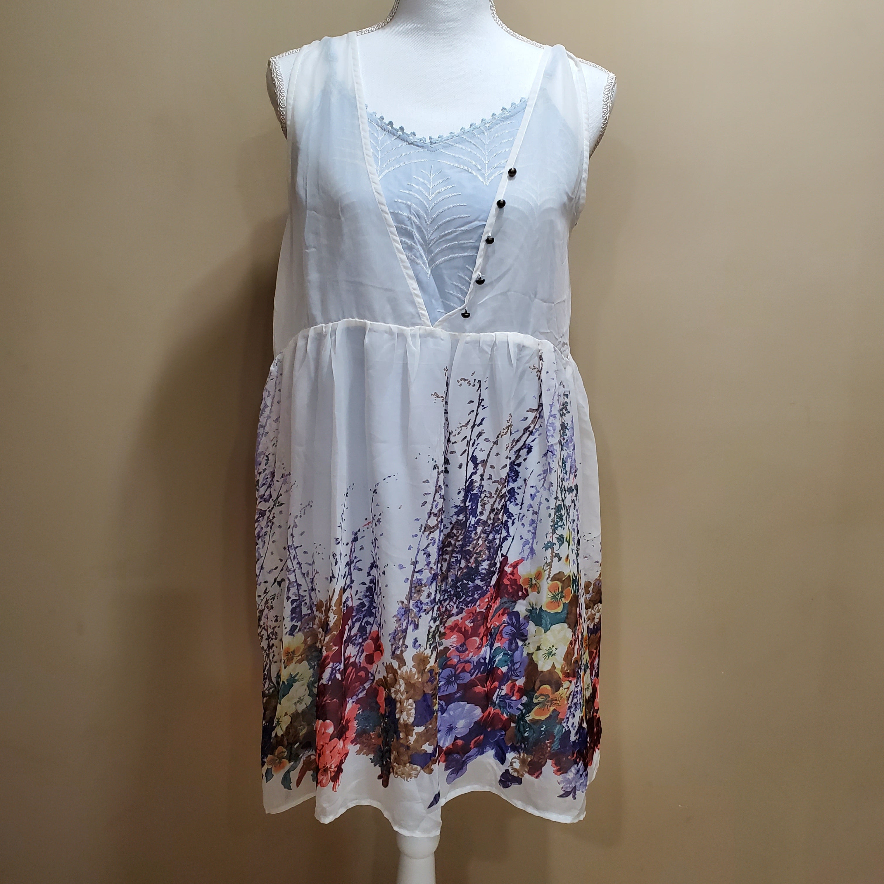 Floral Overlay Dress