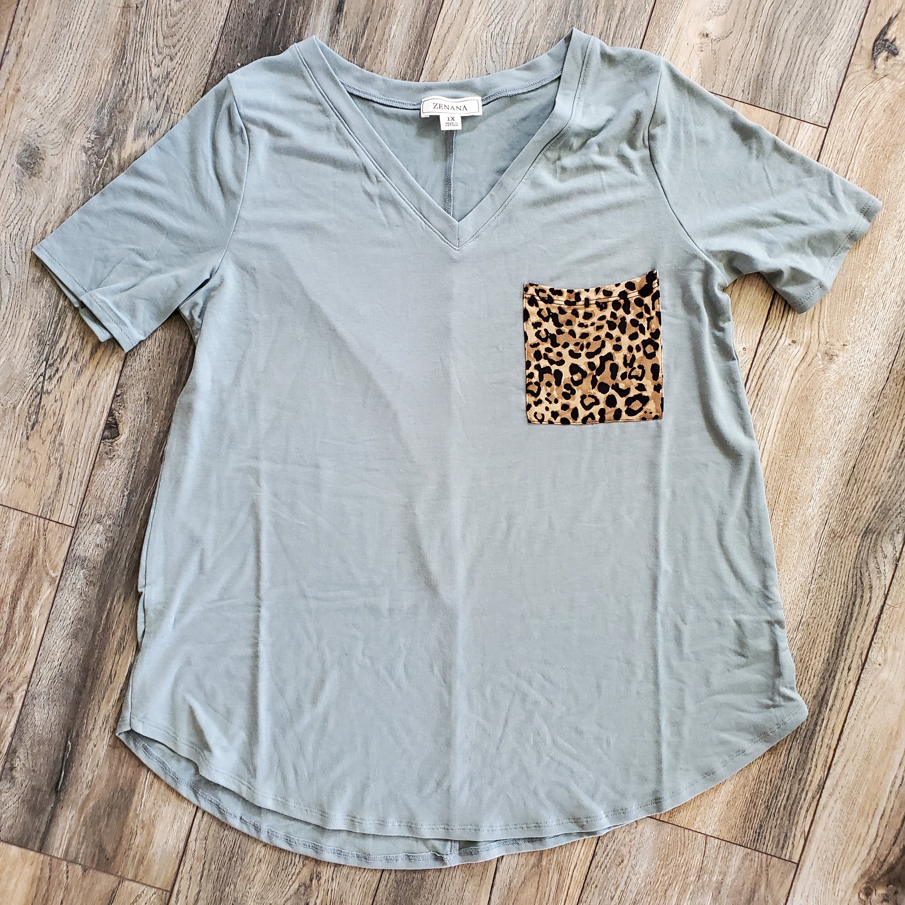 + Leopard Pocket Tee