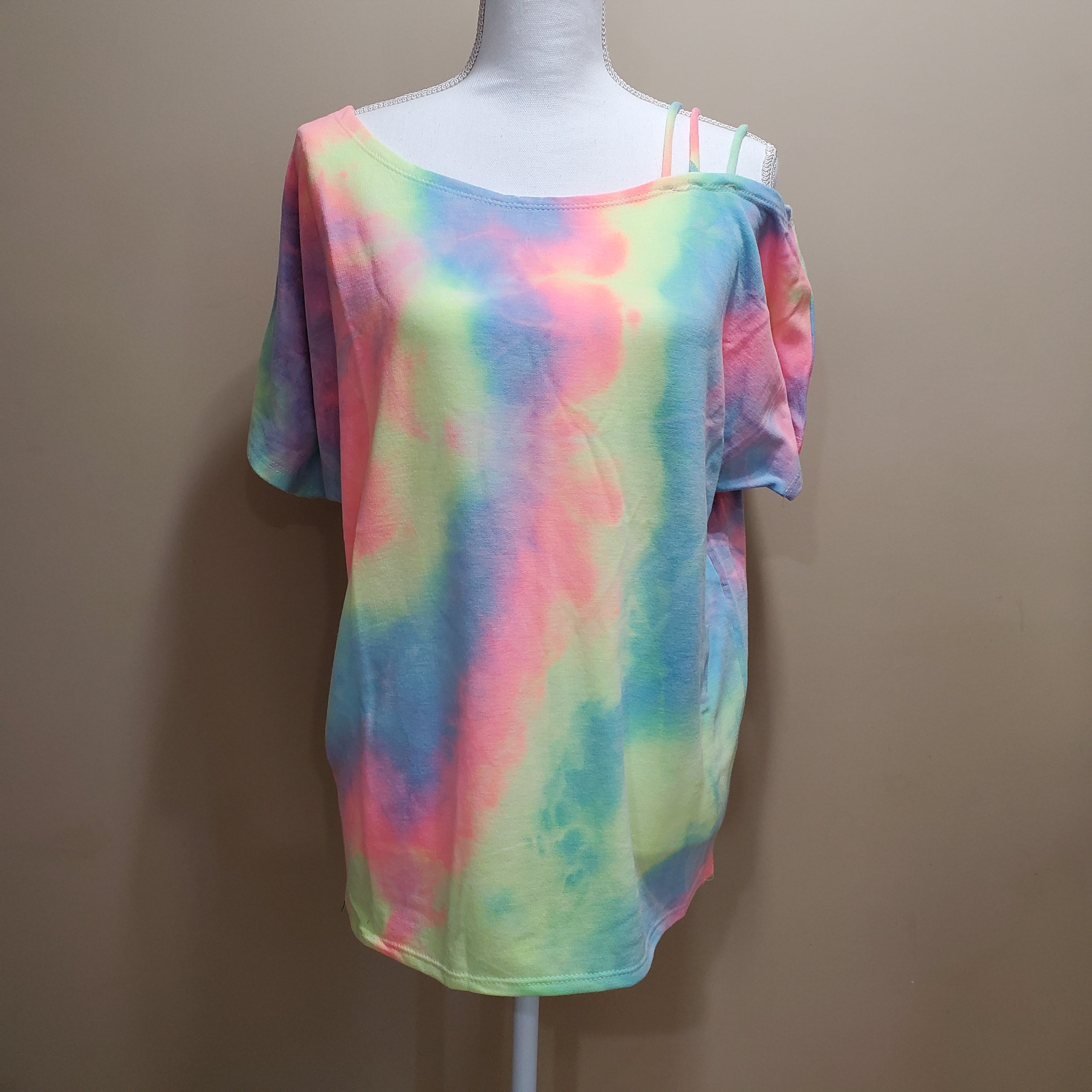 Cold Shoulder Tie Dye Tee