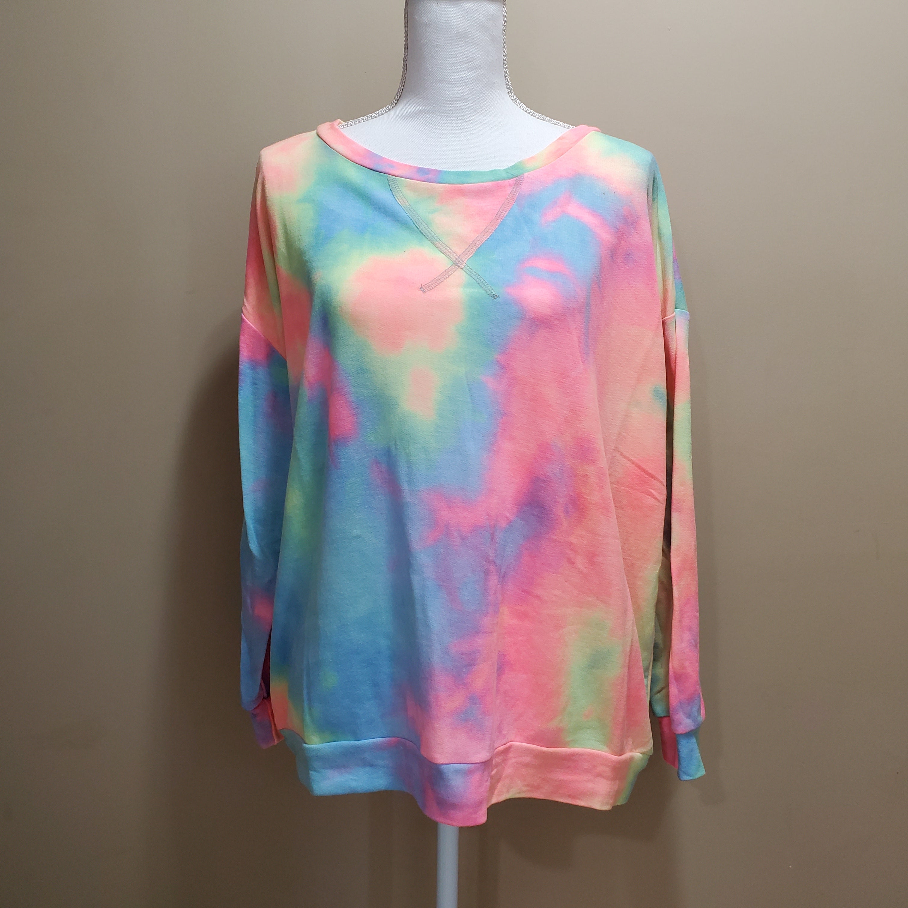 + Tie Dye Long Sleeve Pullover