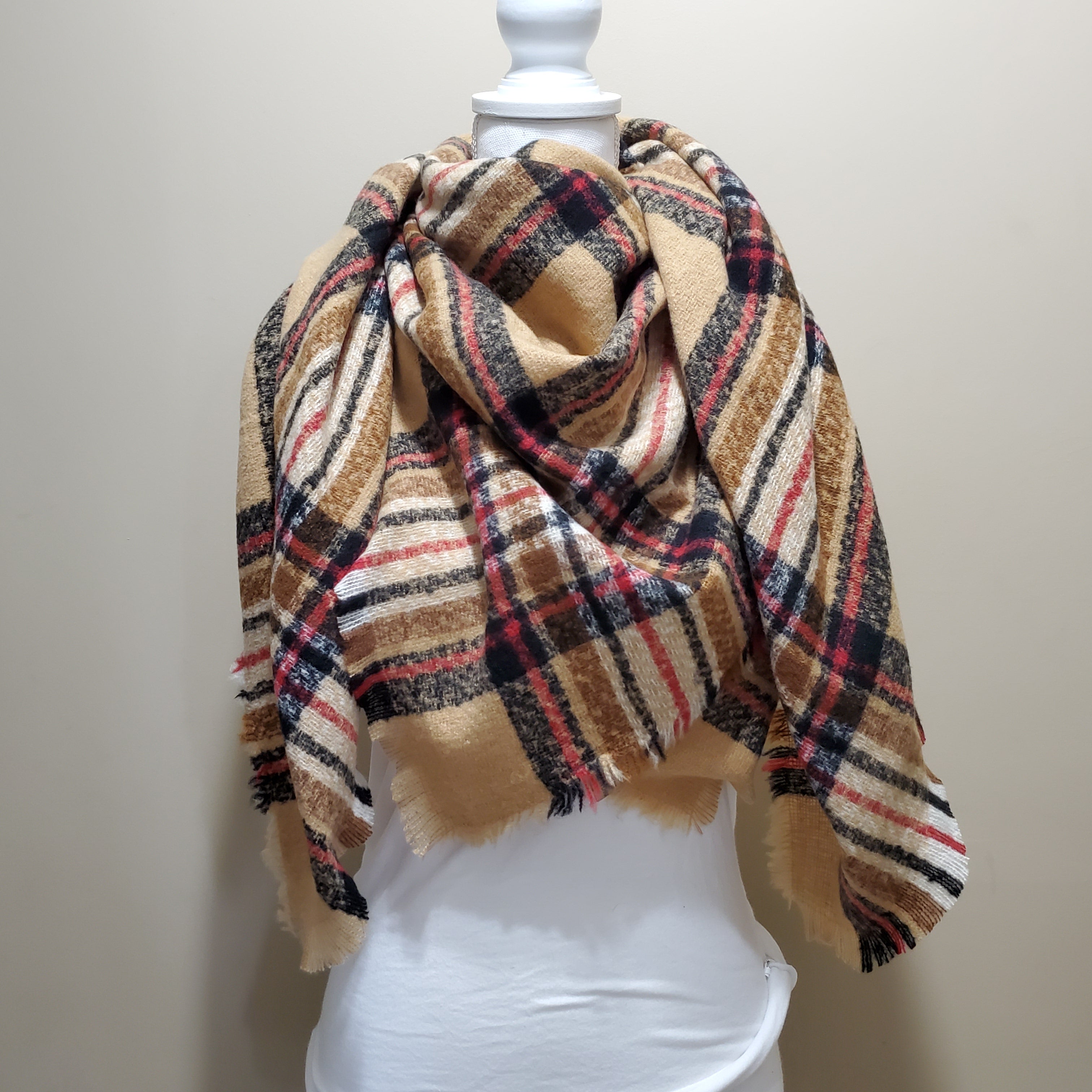 Plaid Blanket Scarf