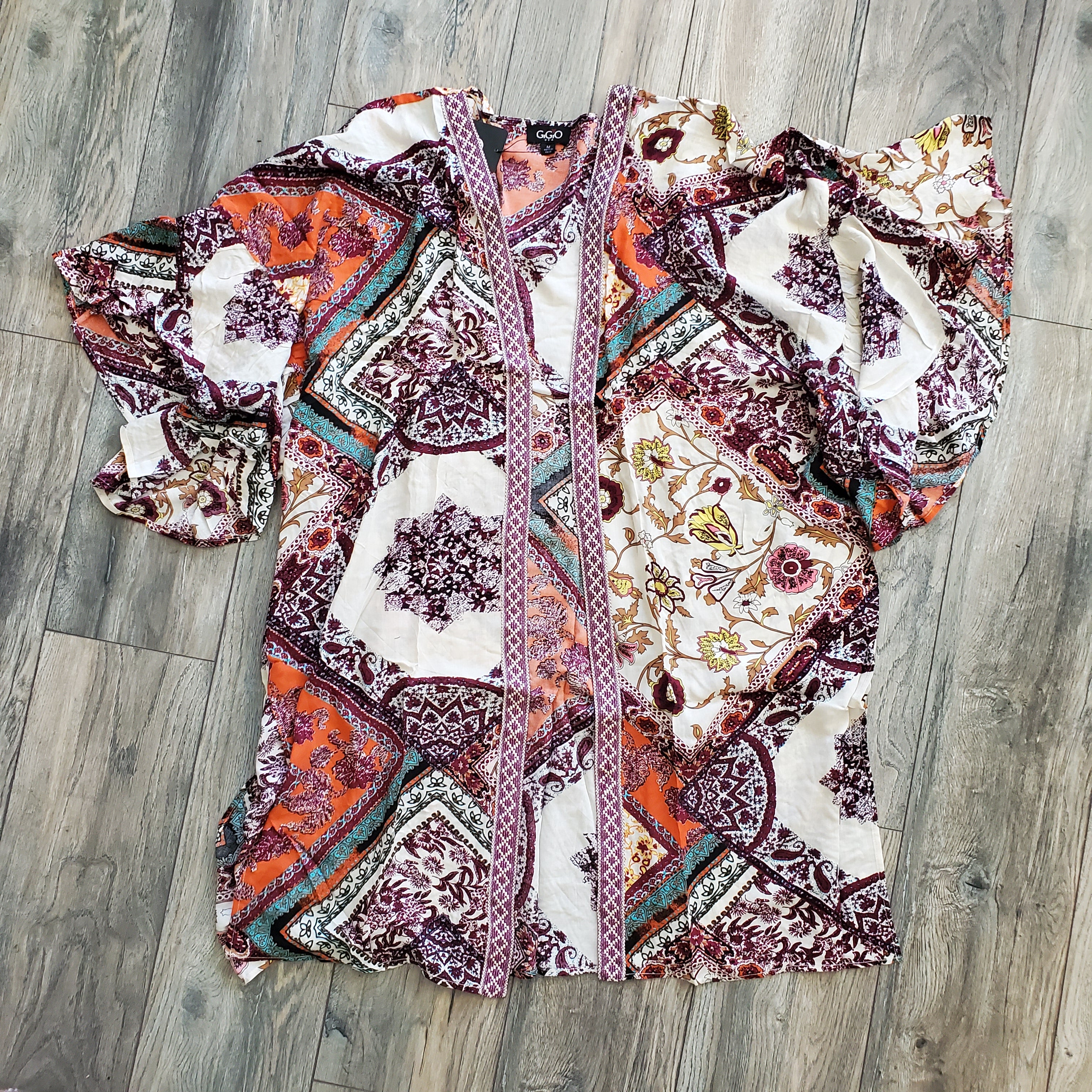Border Printed Kimono