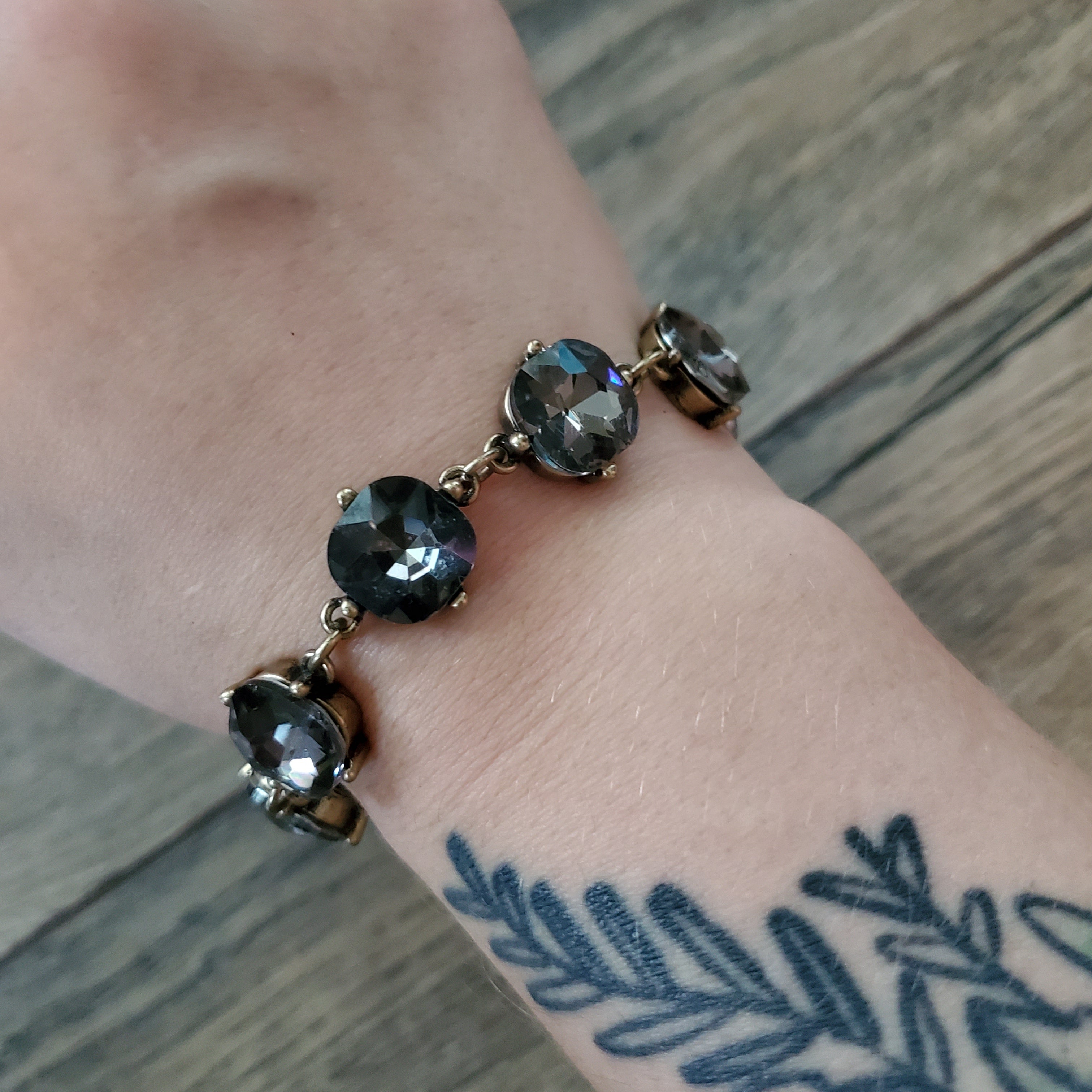 Black Cubic Zirconia Stone Bracelet