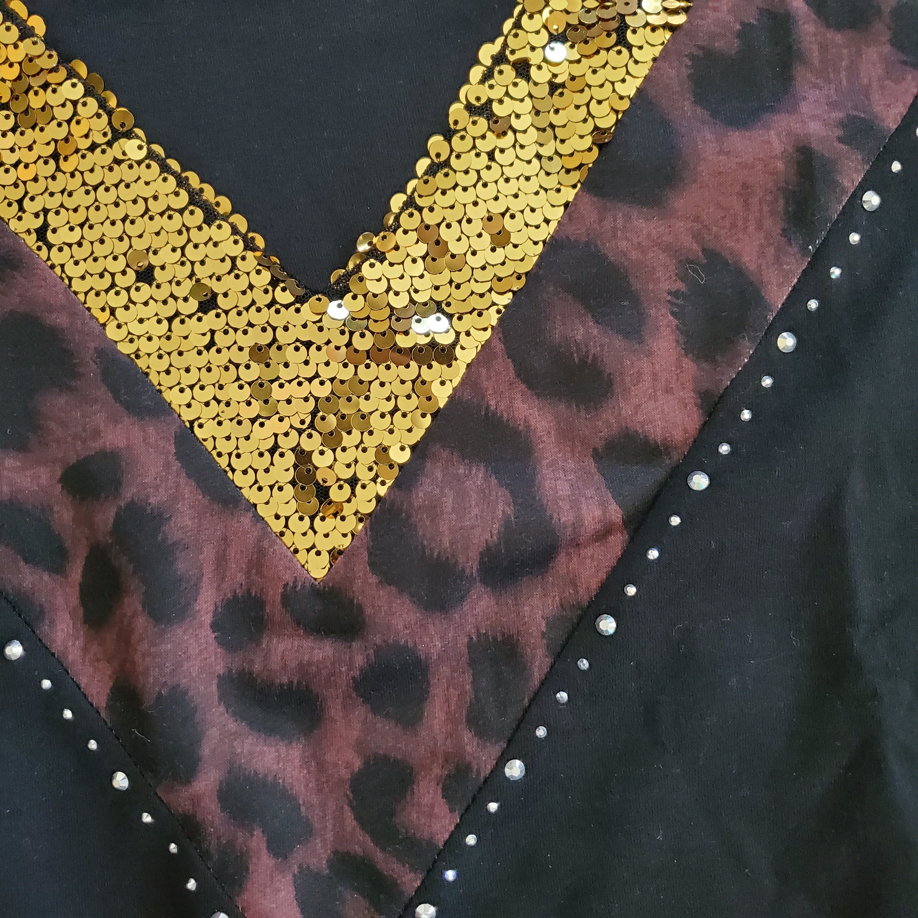 Sequin Chevron Long Sleeve Top